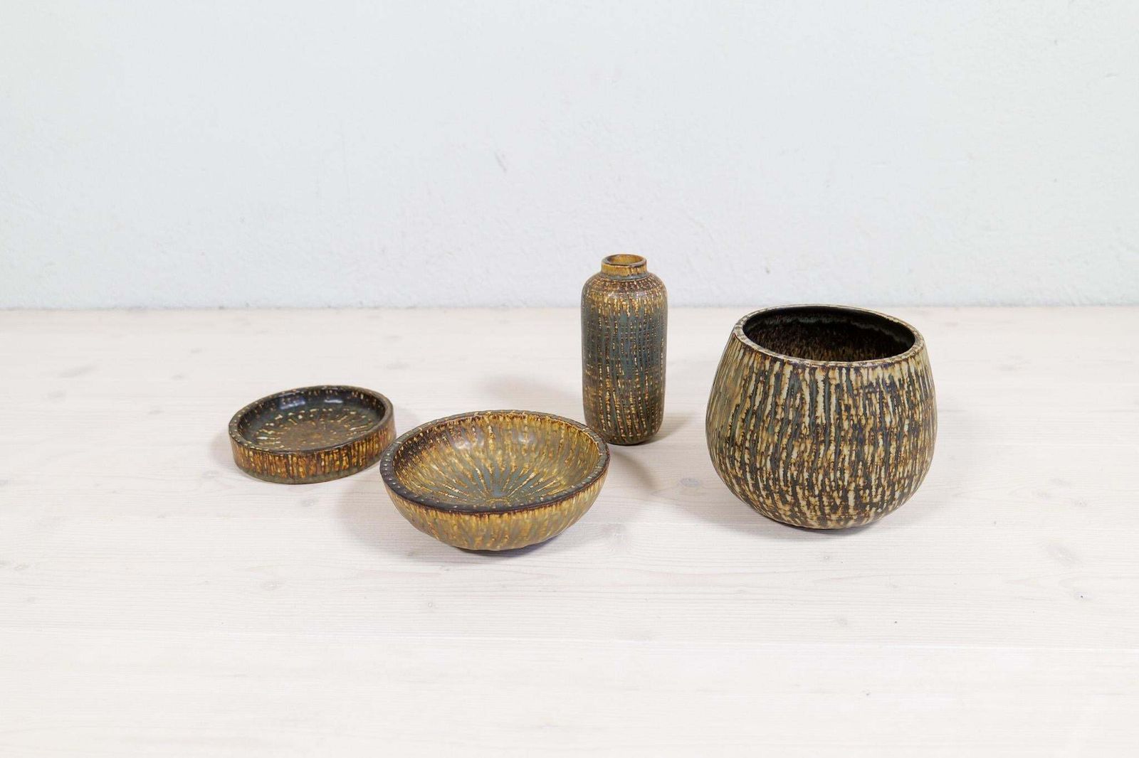 Midcentury Modern Set Of 4 Ceramic Pieces Rubus Gunnar Nylund Rörstrand, Sweden photo 2480.0