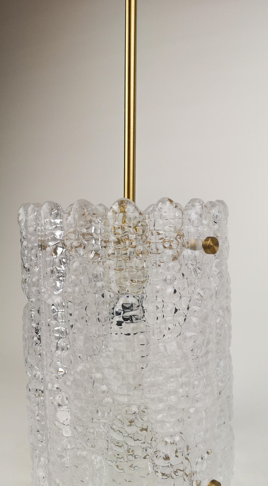 Mid Century Modern Carl Fagerlund For Orrefors Crystal Cylinder Pendant, 1960s photo for sale