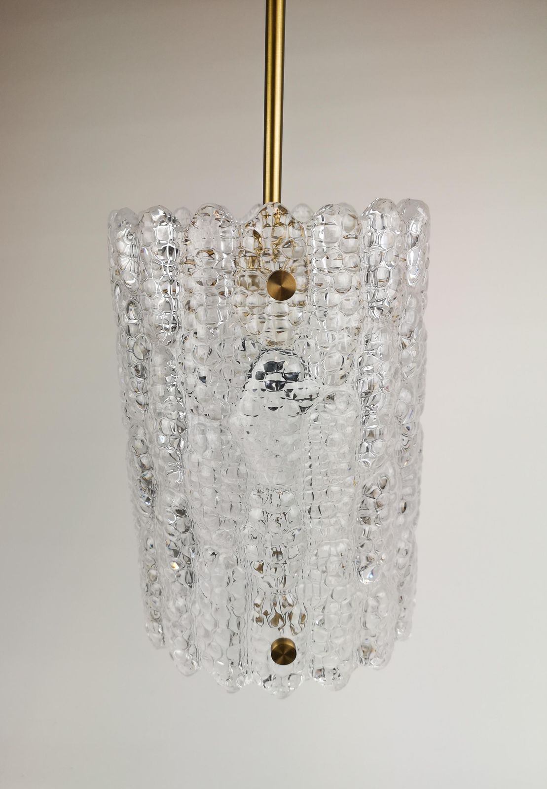 Mid Century Modern Carl Fagerlund For Orrefors Crystal Cylinder Pendant, 1960s photo buy