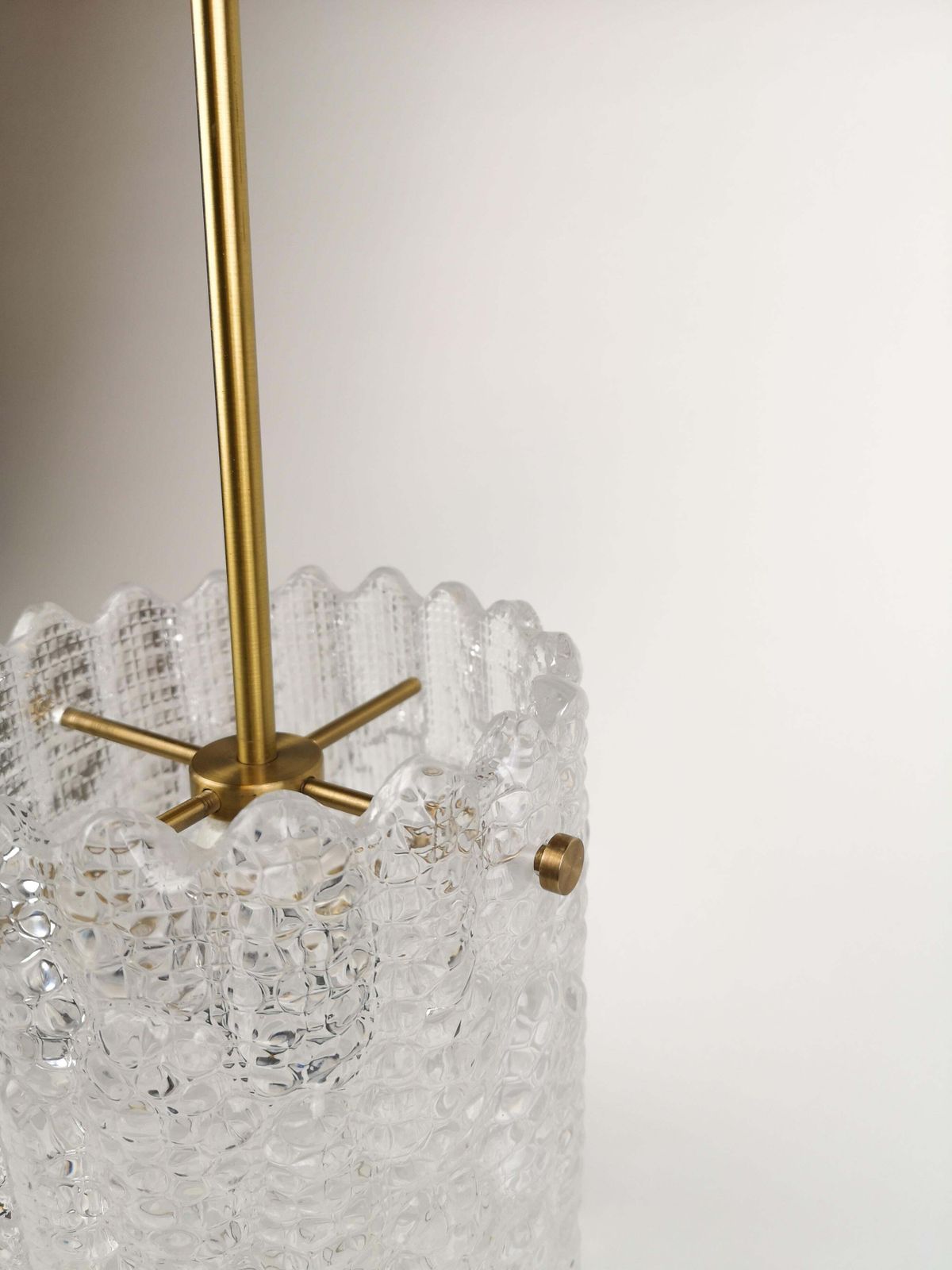 photo furniture Mid Century Modern Carl Fagerlund For Orrefors Crystal Cylinder Pendant, 1960s