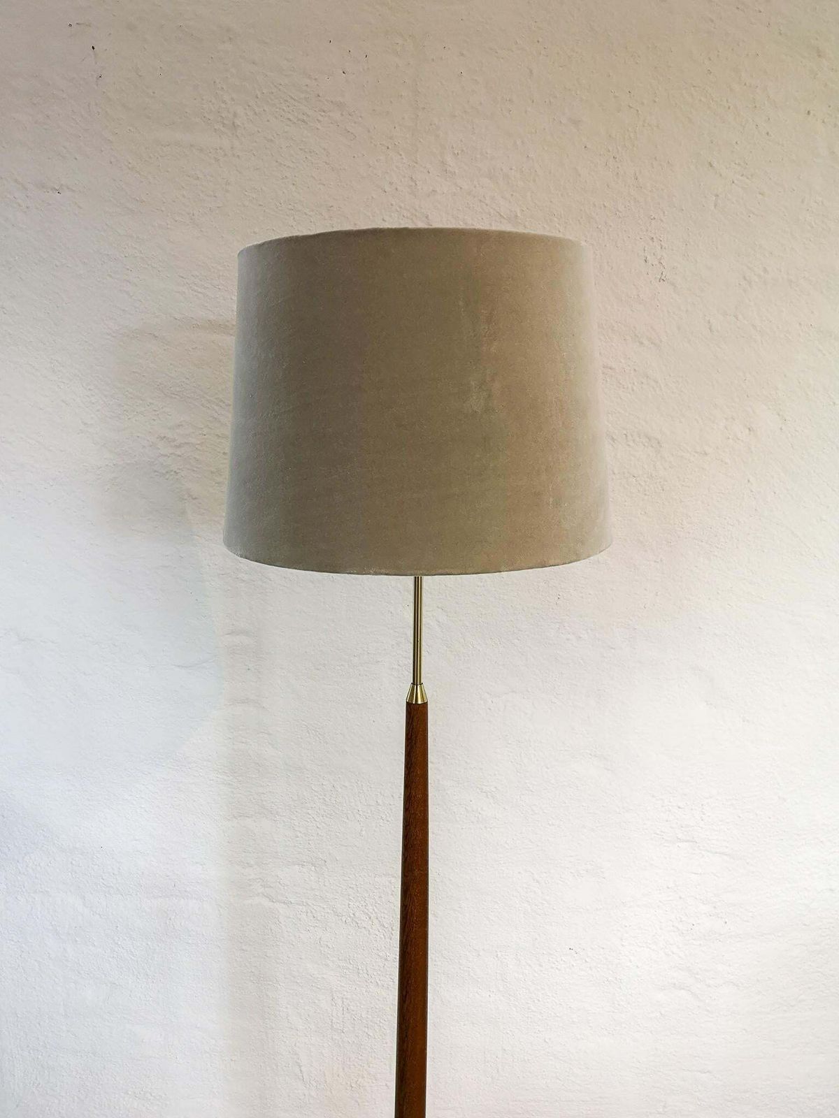 Midcentury Floor Lamp Teak And Brass Falkenbergs Belysning Sweden, 1960s photo Lighting