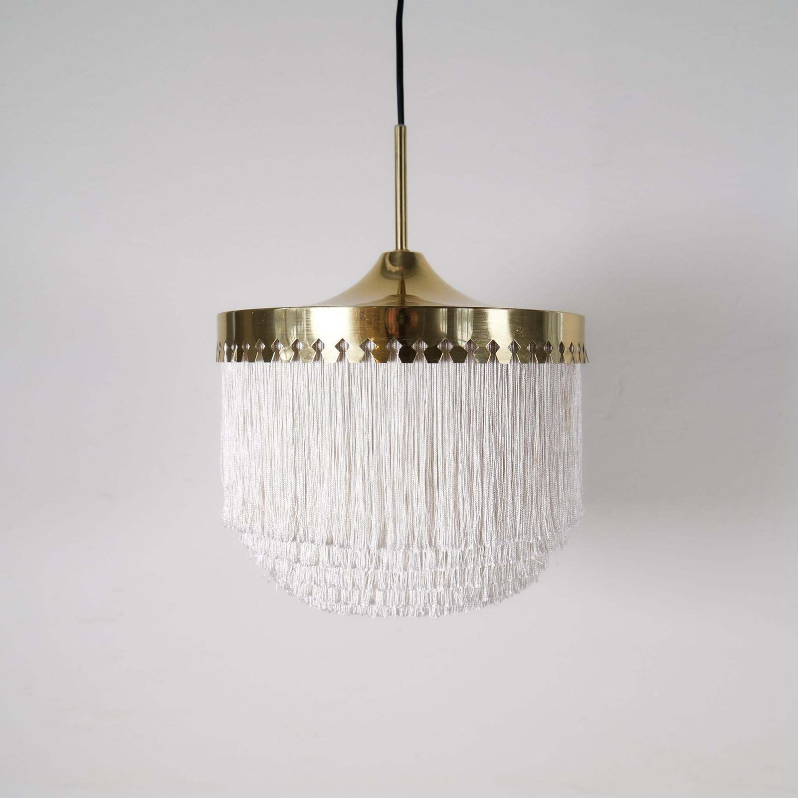 Midcentury Modern Hans Agne Jakobsson Ceiling Fringe Lamp Model T601, Sweden photo vinterior