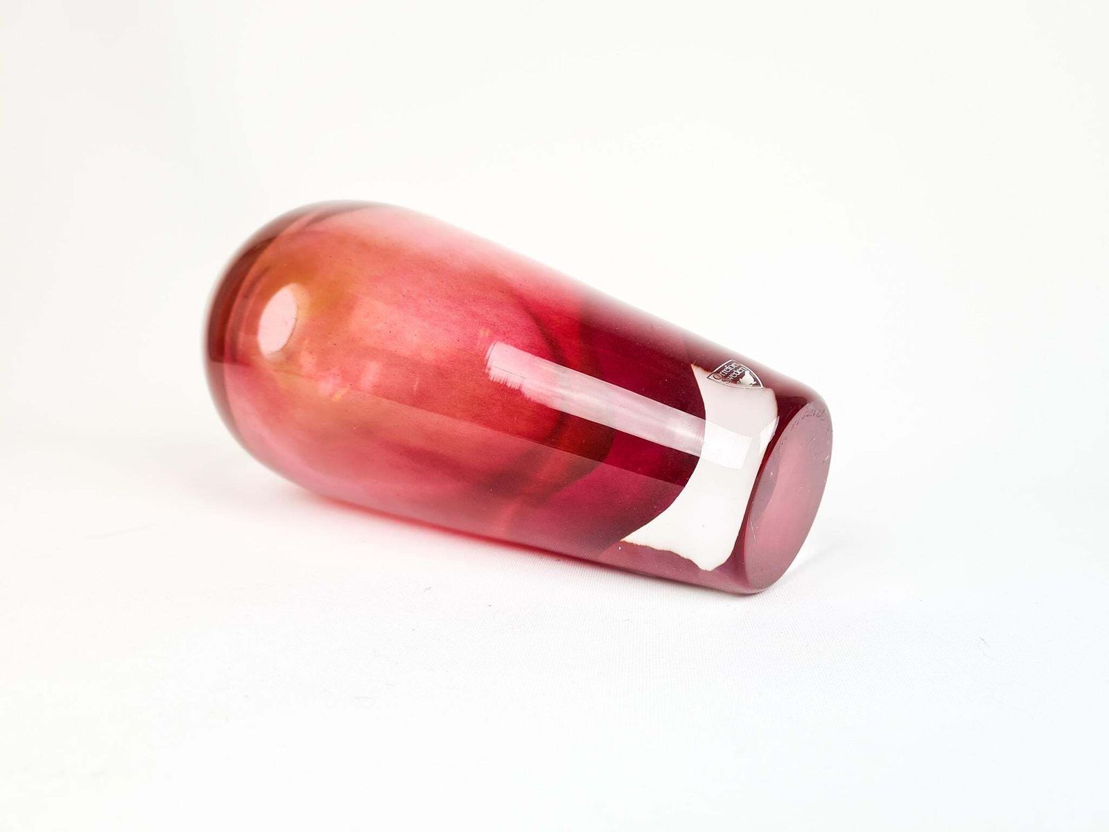 Scandinavian Modern Glass Vase Orrefors "Haze" Erika Lagerbielke, Sweden photo vinterior