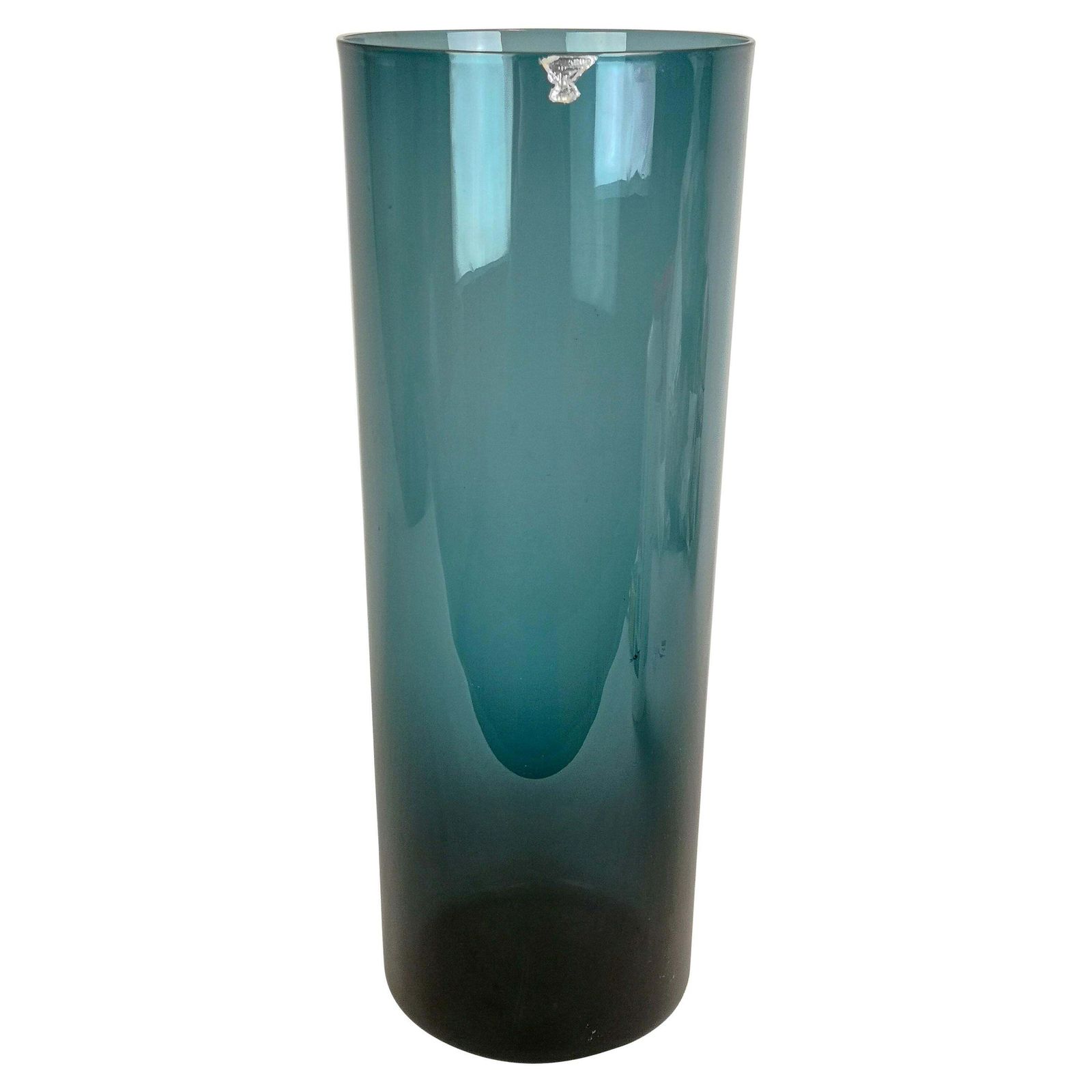 Mid Century Modern Large Glass Vase Gullaskruf Sweden, 1950s