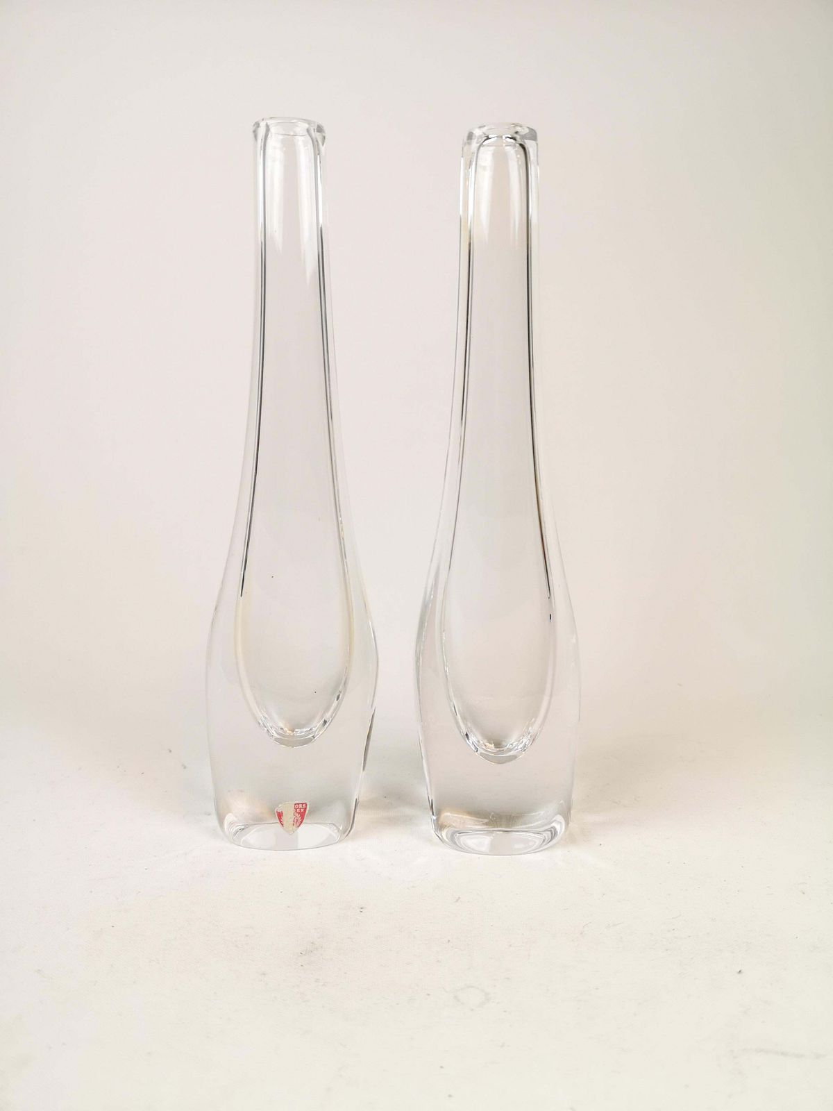 Midcentury Nils Landberg Orrefors Pair Of Vases, Circa 1950s photo furniture
