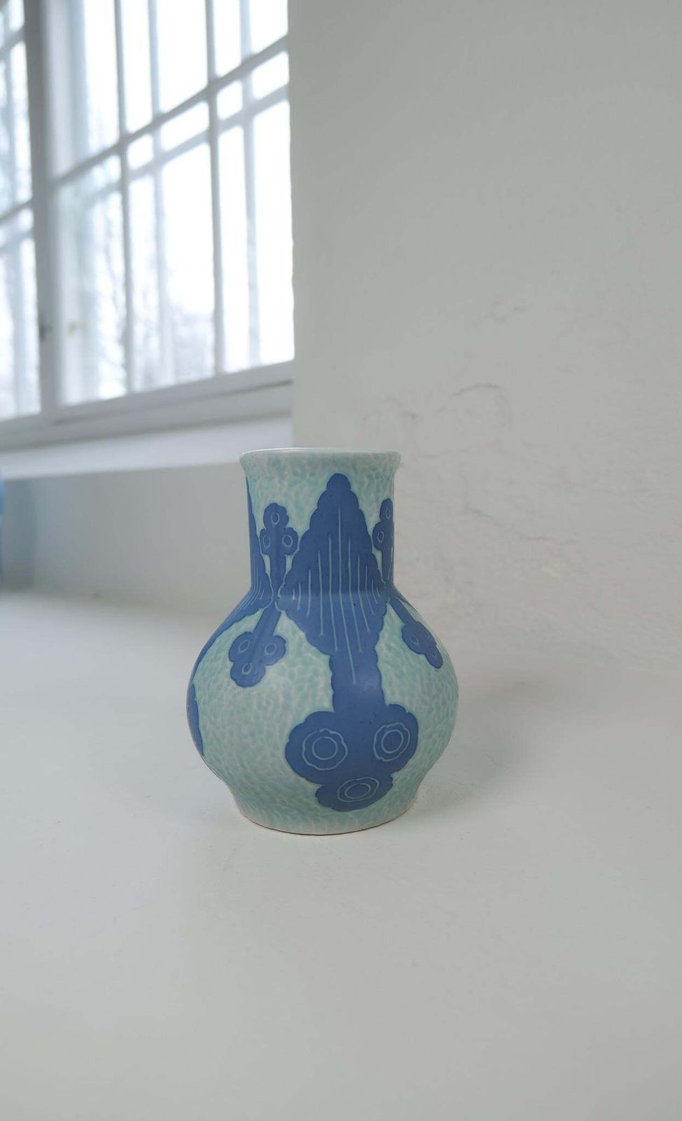 Gustavsberg Sgraffito Art Deco Vase Josef Ekberg Sweden 1922 photo vintage