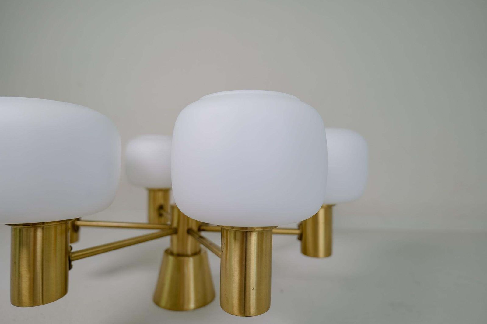 Mid Century Modern Brass Ceiling Fixture Asea Sweden, 1950s photo vintage