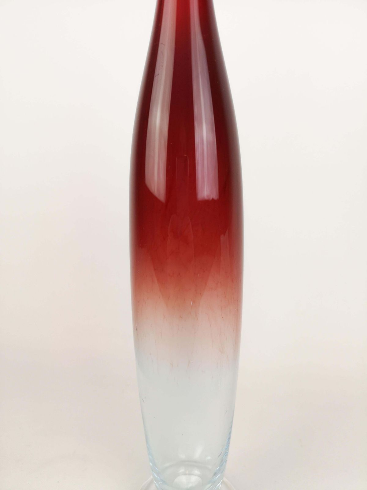 Midcentury Nils Landberg Orrefors Tall Expo Vase, Circa 1950s photo Home Decor