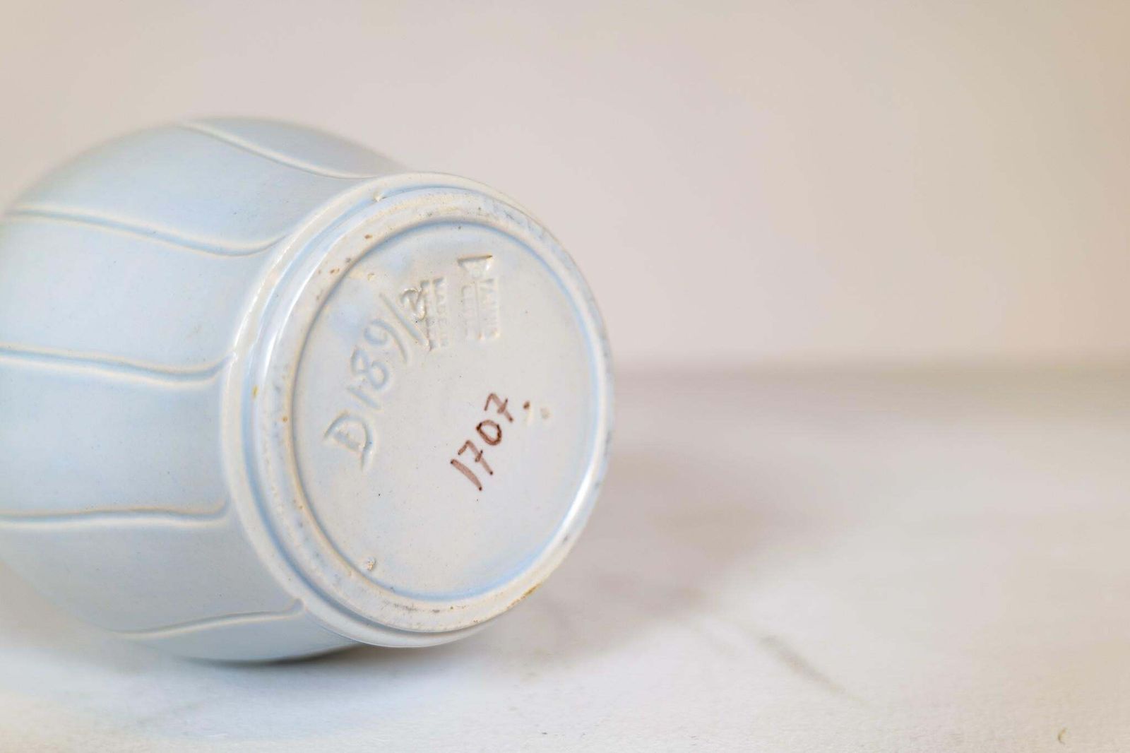 Art Deco Ceramic Vase Bo Fajans Ewald Dahlskog, Sweden, 1937 photo vintage