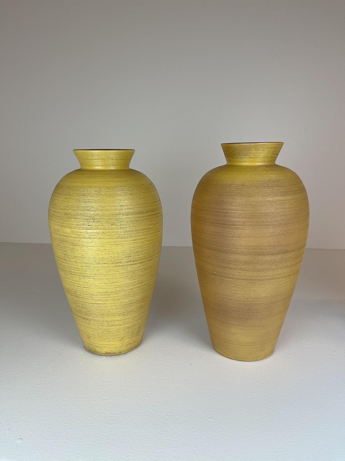 Pair Of Art Deco Floor Vases By Upsala Ekeby, Sweden, 1940s photo for sale
