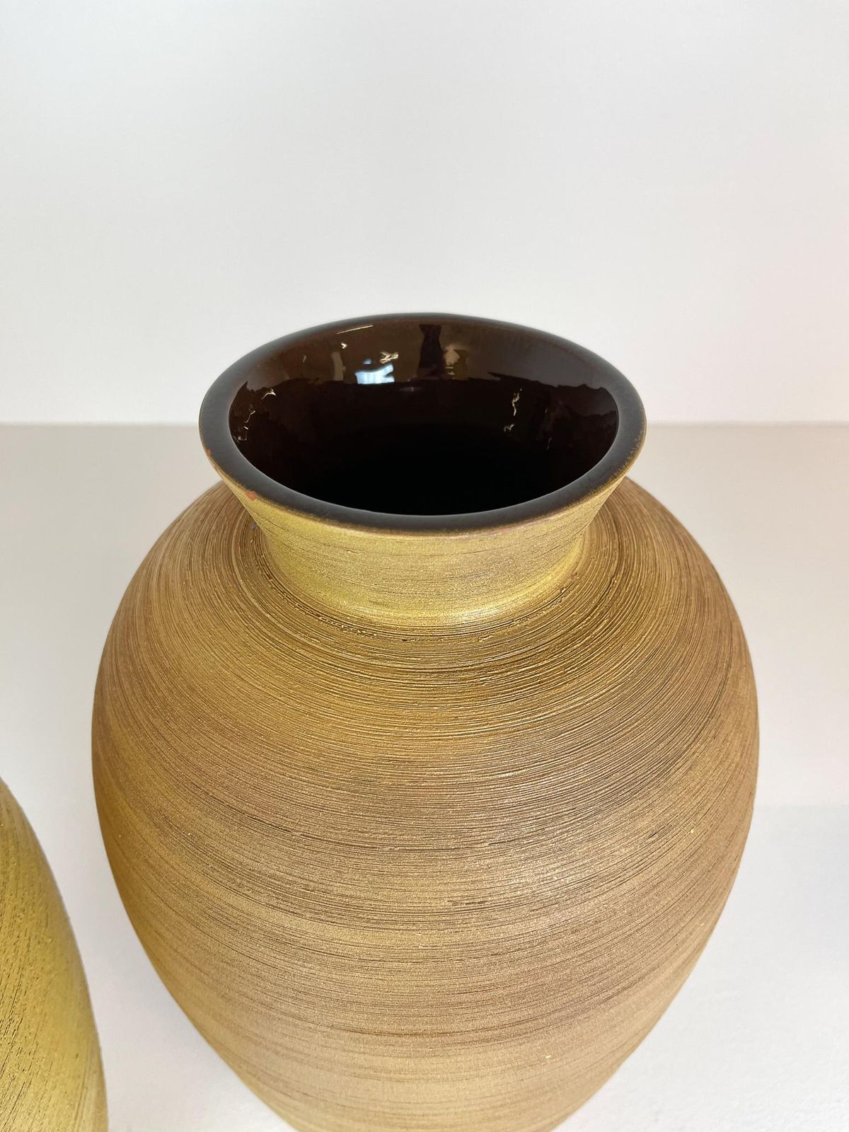 Home Decor Pair Of Art Deco Floor Vases By Upsala Ekeby, Sweden, 1940s photo