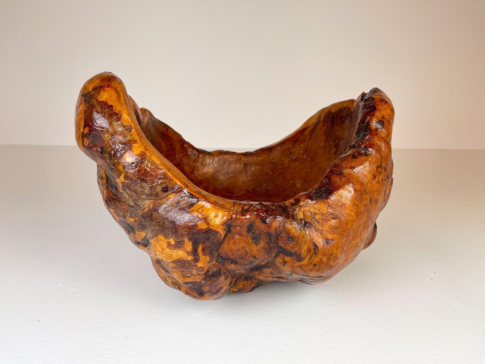 Exeptional Large Swedish Folk Art Organic Burl Bowl, Circa 1960s photo buy