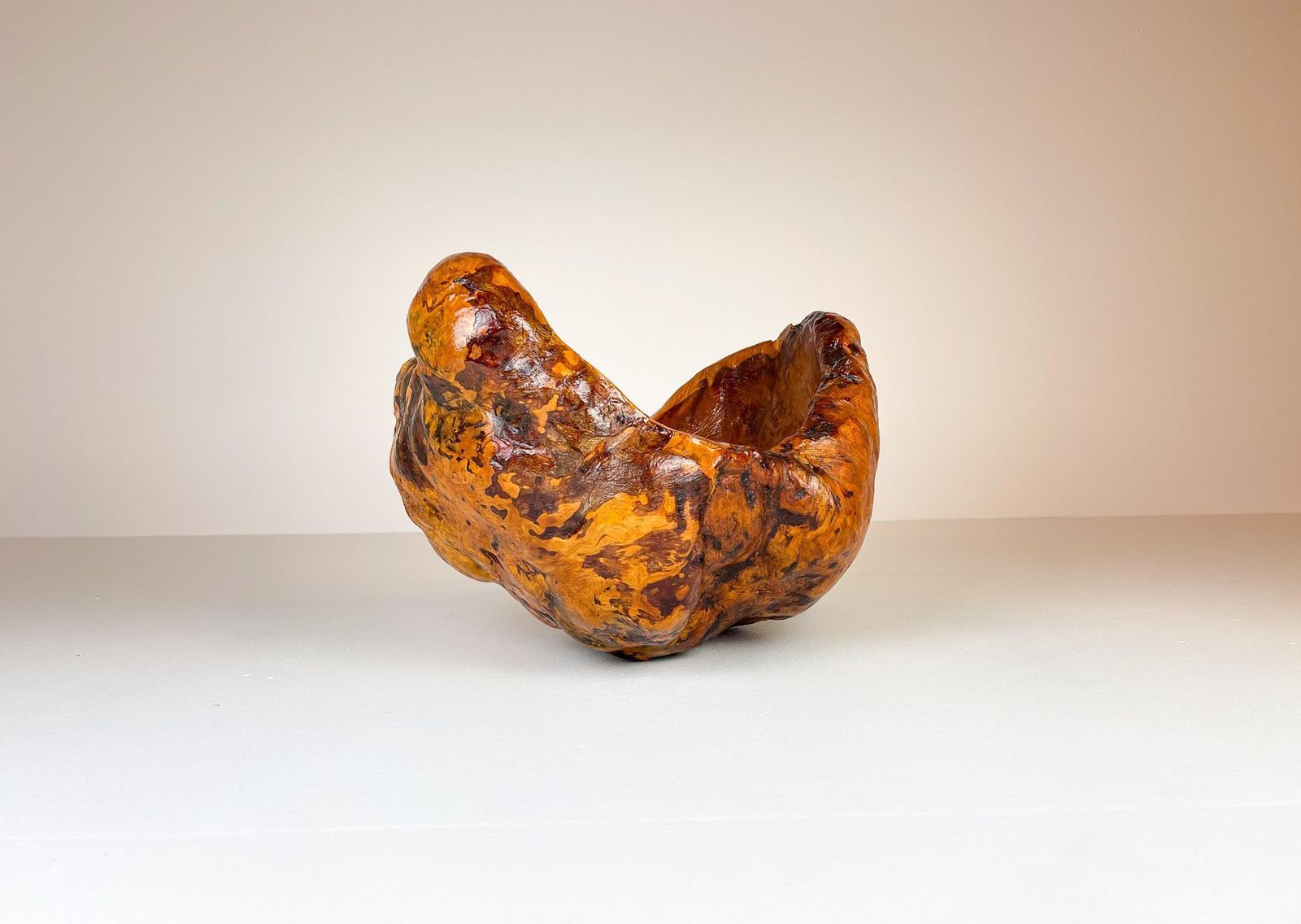 photo buy Exeptional Large Swedish Folk Art Organic Burl Bowl, Circa 1960s