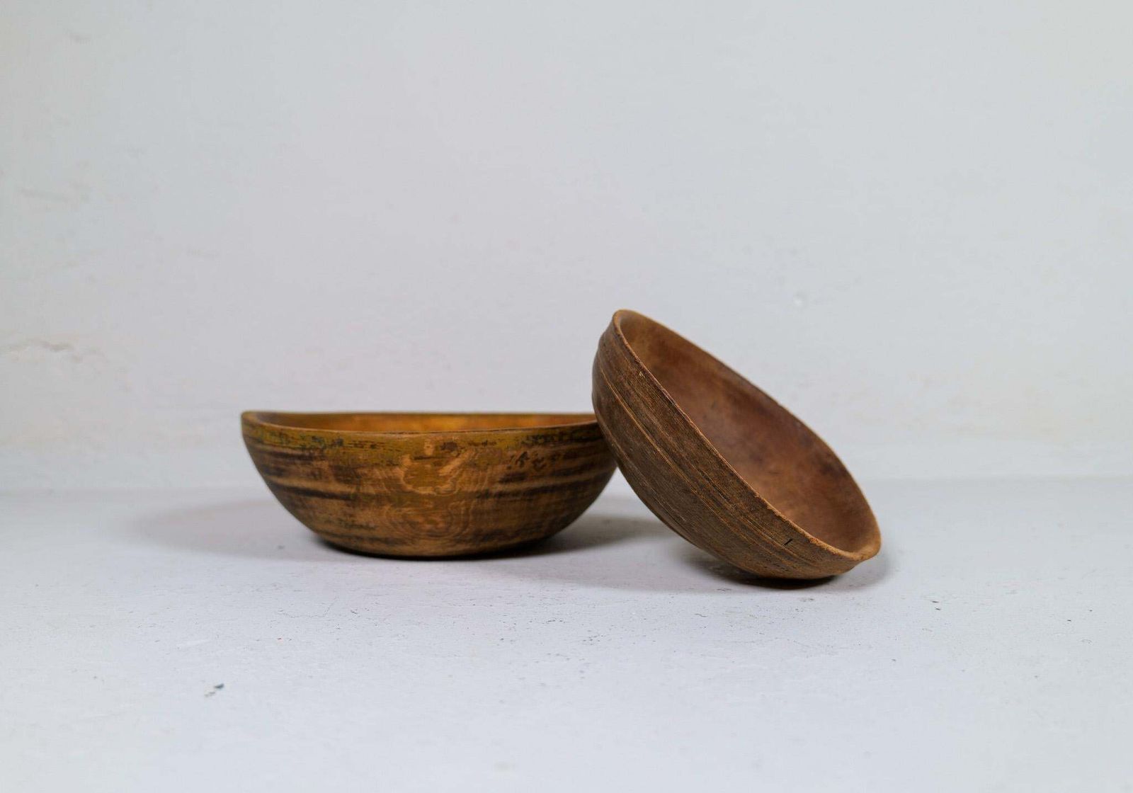 Swedish Folk Art, Unique 19th Century Farmers Bowls Set Of 2 photo 941.0