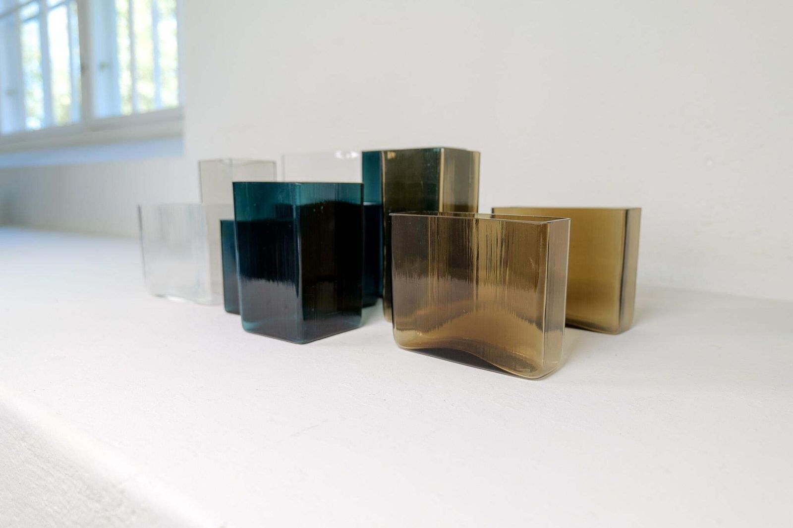 Midcentury Modern Collection Of Ten "Ice" Gullaskruf Vases, Sweden, 1960s photo 2092.0