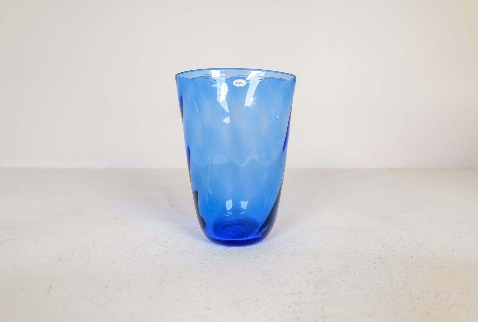 photo furniture Art Deco Set Of 6 Glass Sculptured Handcrafted Vases Reijmyre, Sweden, 1930s