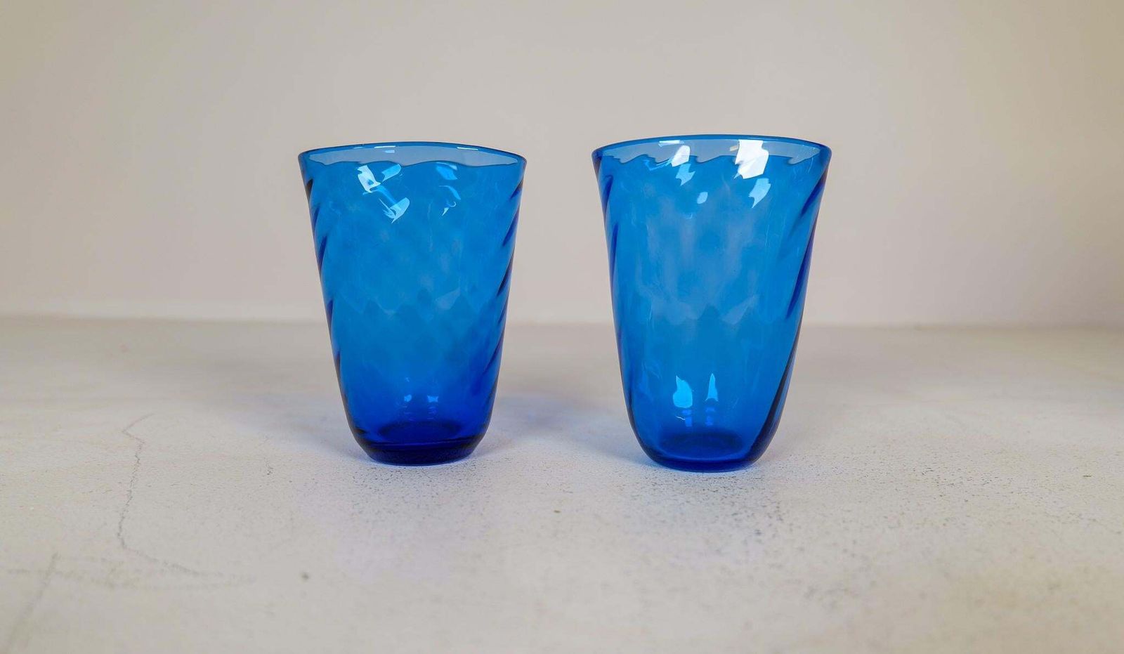 Home Decor Art Deco Set Of 6 Glass Sculptured Handcrafted Vases Reijmyre, Sweden, 1930s photo