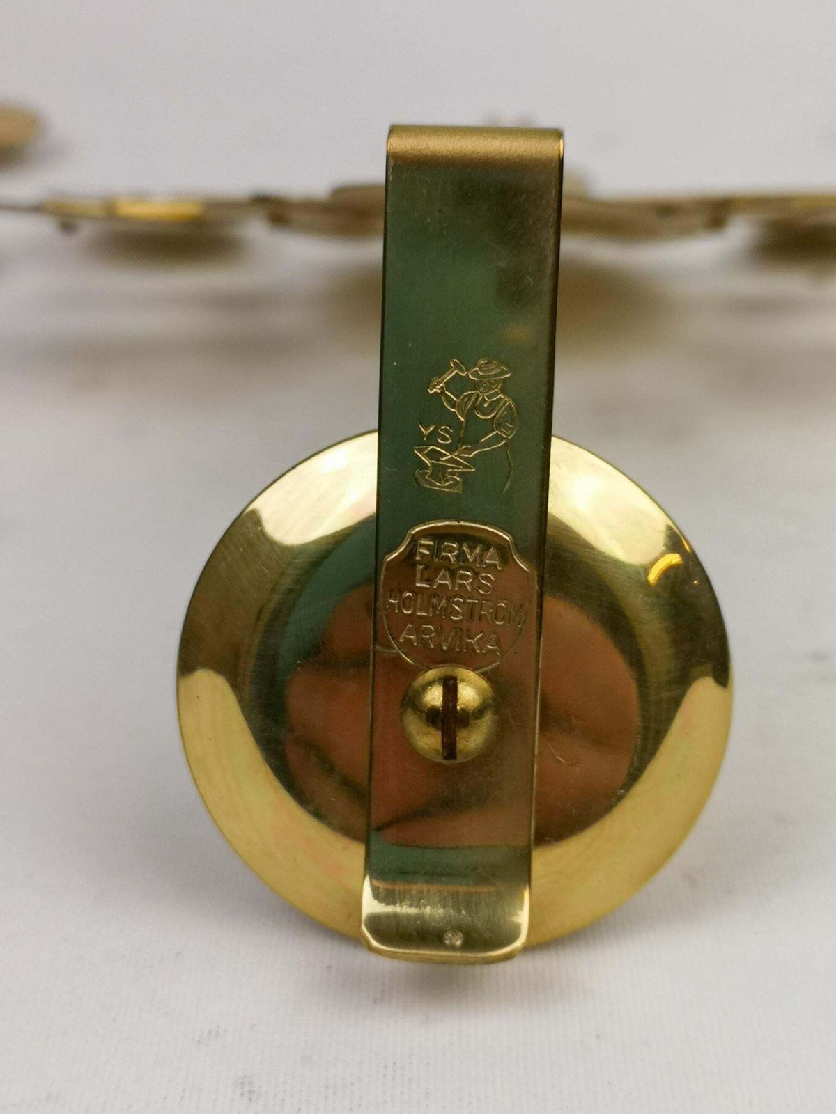 photo furniture Set Of 3 Brass Wall Candlesticks "Sunburst" Holmström, Arvika, Sweden, 1960s