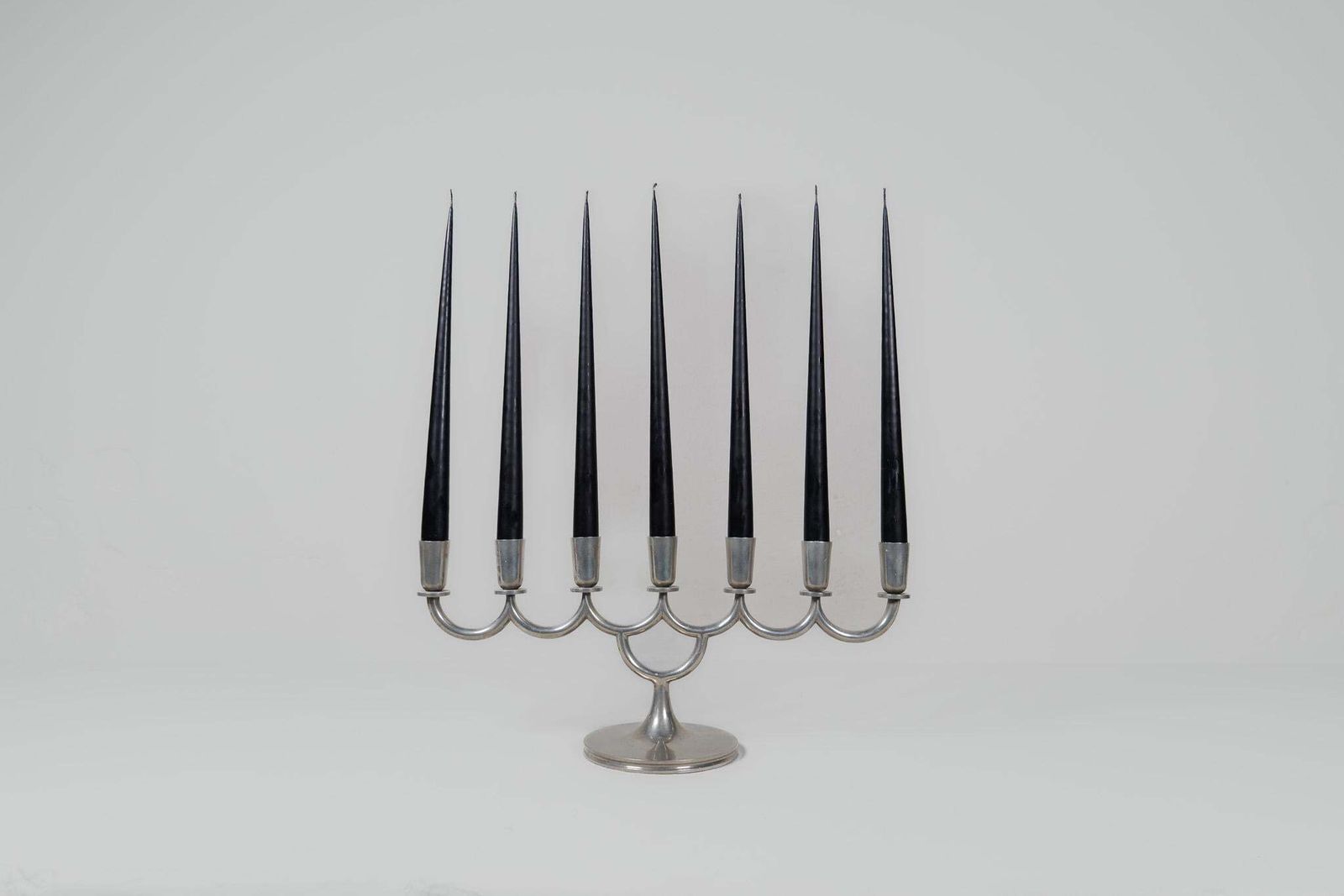 Art Deco Candelabra In Pewter By Lars Holmström In Arvika, Sweden, 1931 photo for sale
