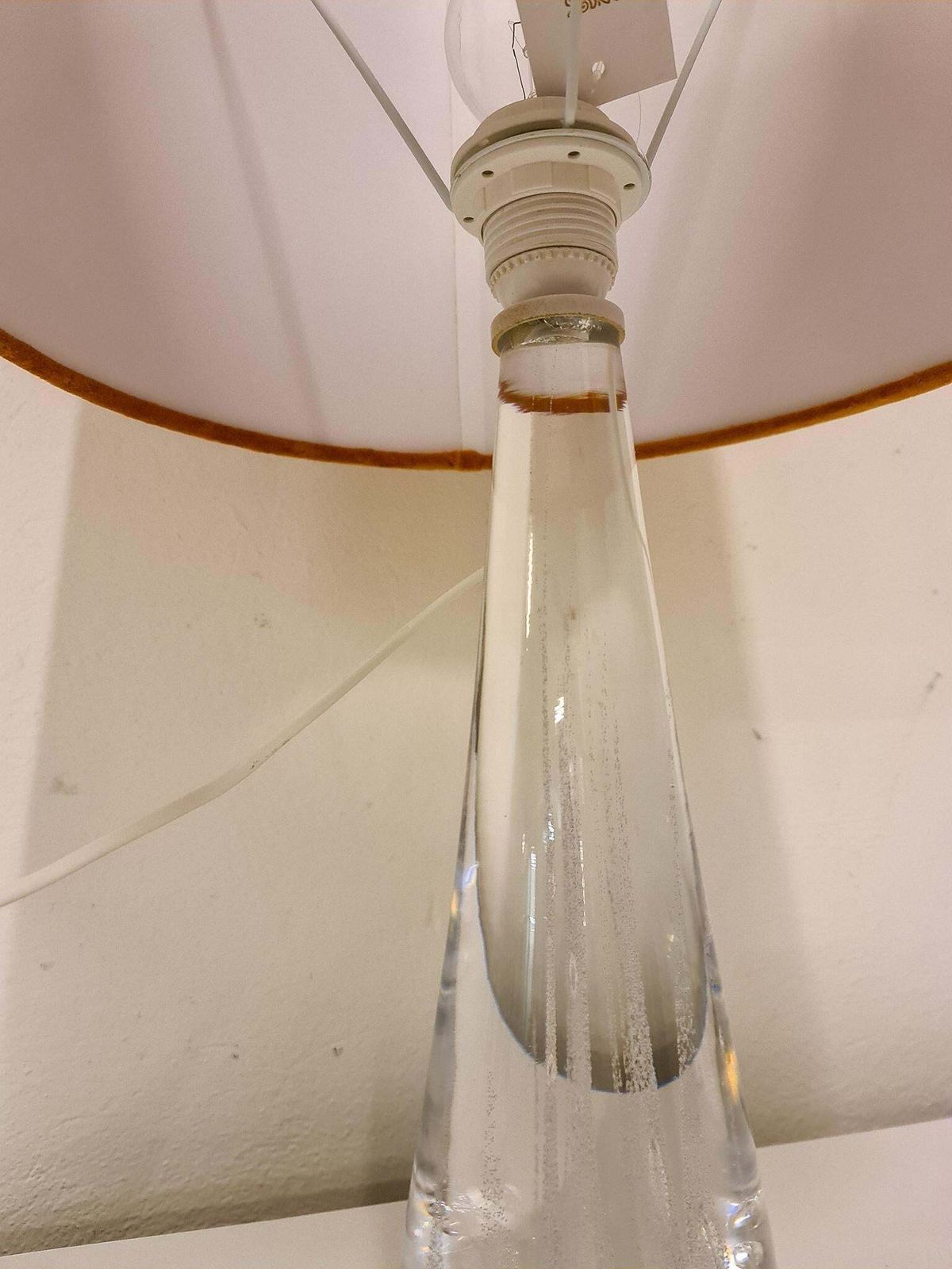 Midcentury Crystal Glass Table Lamp By Vicke Lindstrand Kosta, Sweden photo 1069.0