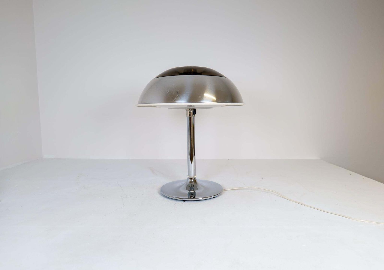 Space Age Large Table Lamp Chrome Fagerhults, Sweden, 1970s photo furniture