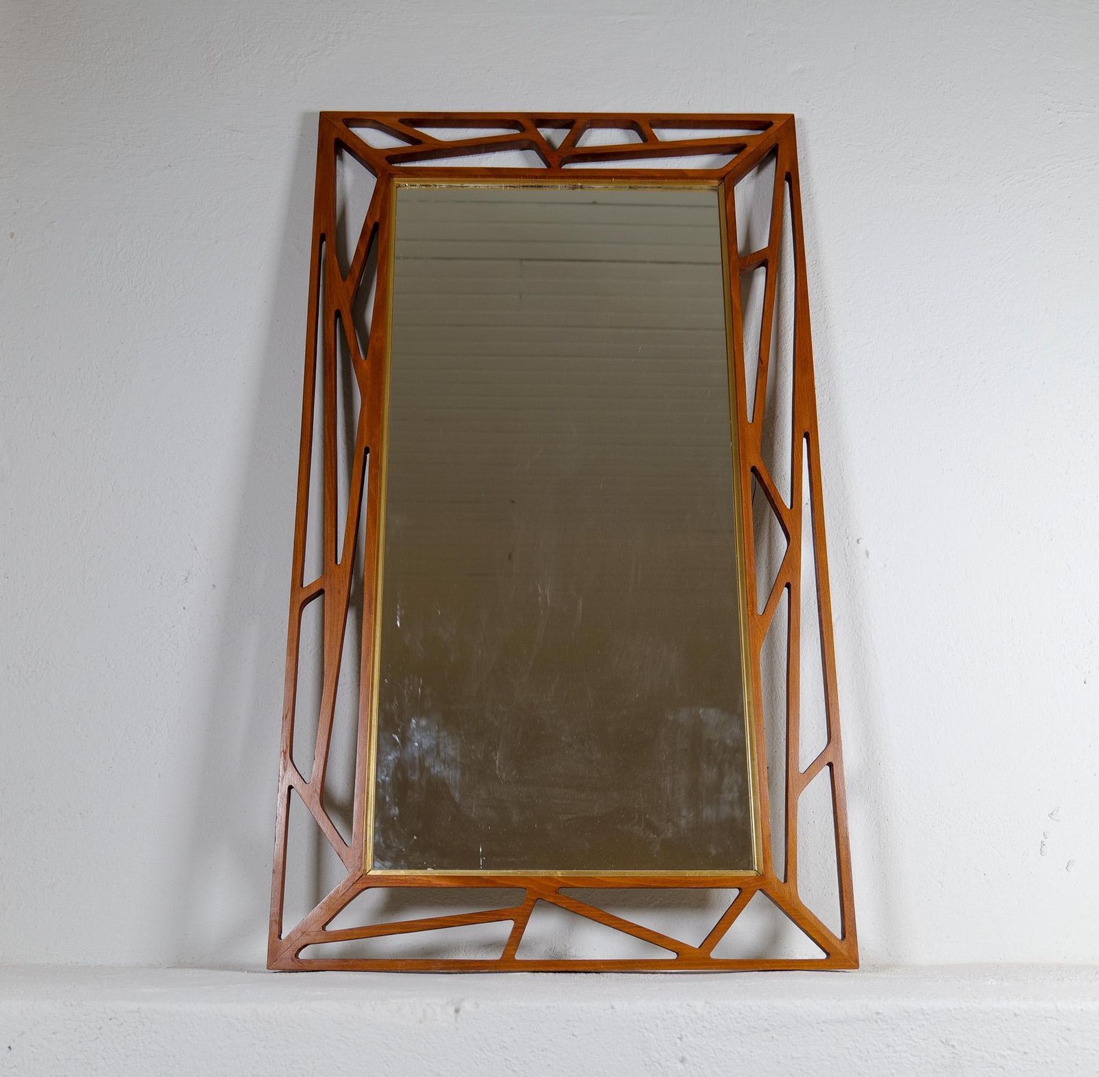 Mid Century Yngve Ekström Rare Large Mirror "Konkret" By Eden Spegel In Sweden photo Home Decor