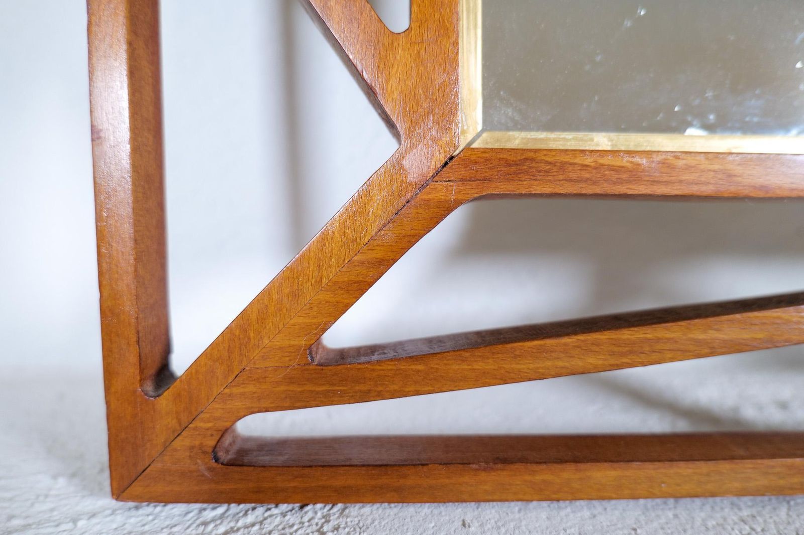 Home Decor Mid Century Yngve Ekström Rare Large Mirror "Konkret" By Eden Spegel In Sweden photo