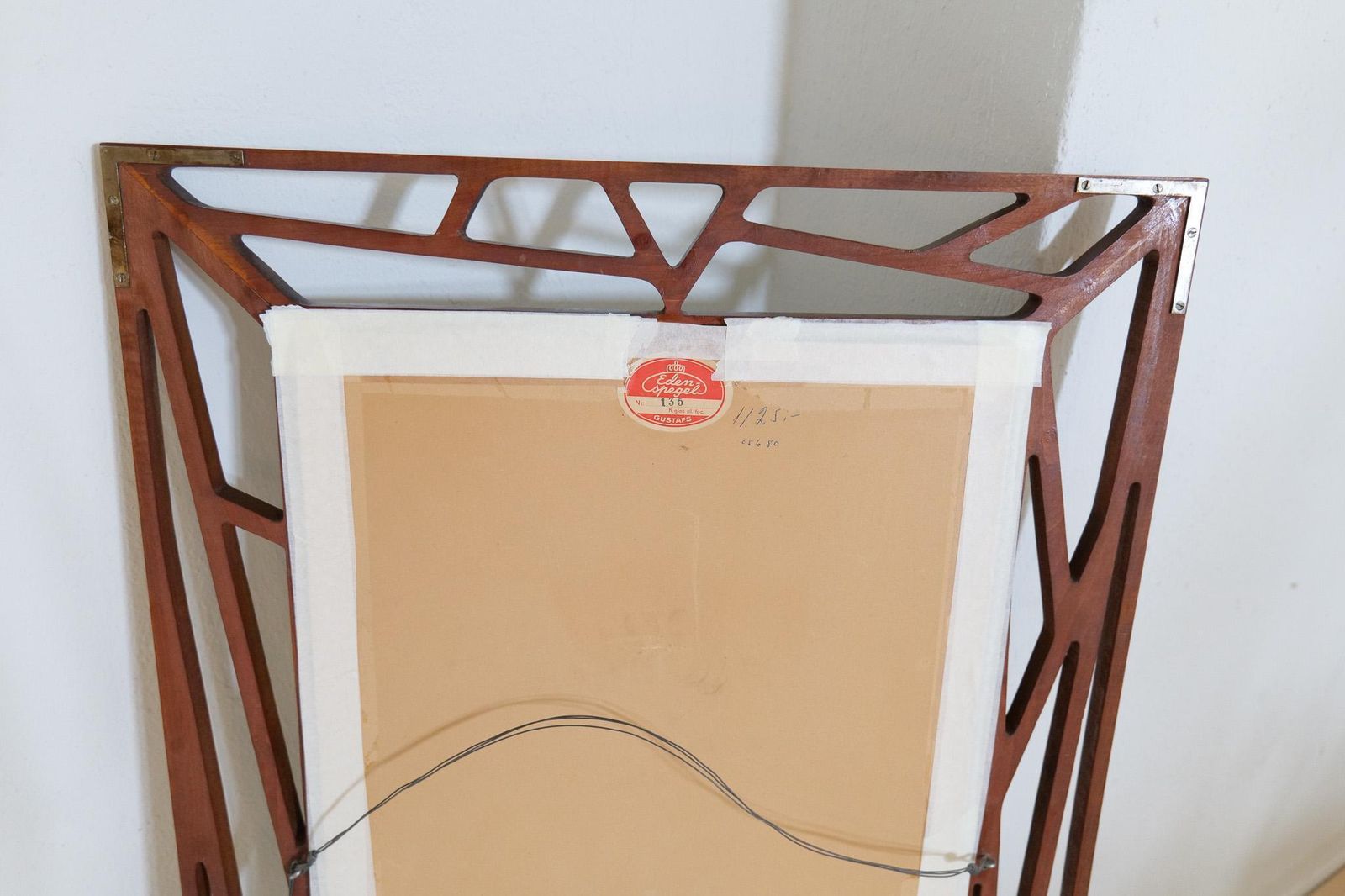 photo vinterior Mid Century Yngve Ekström Rare Large Mirror "Konkret" By Eden Spegel In Sweden