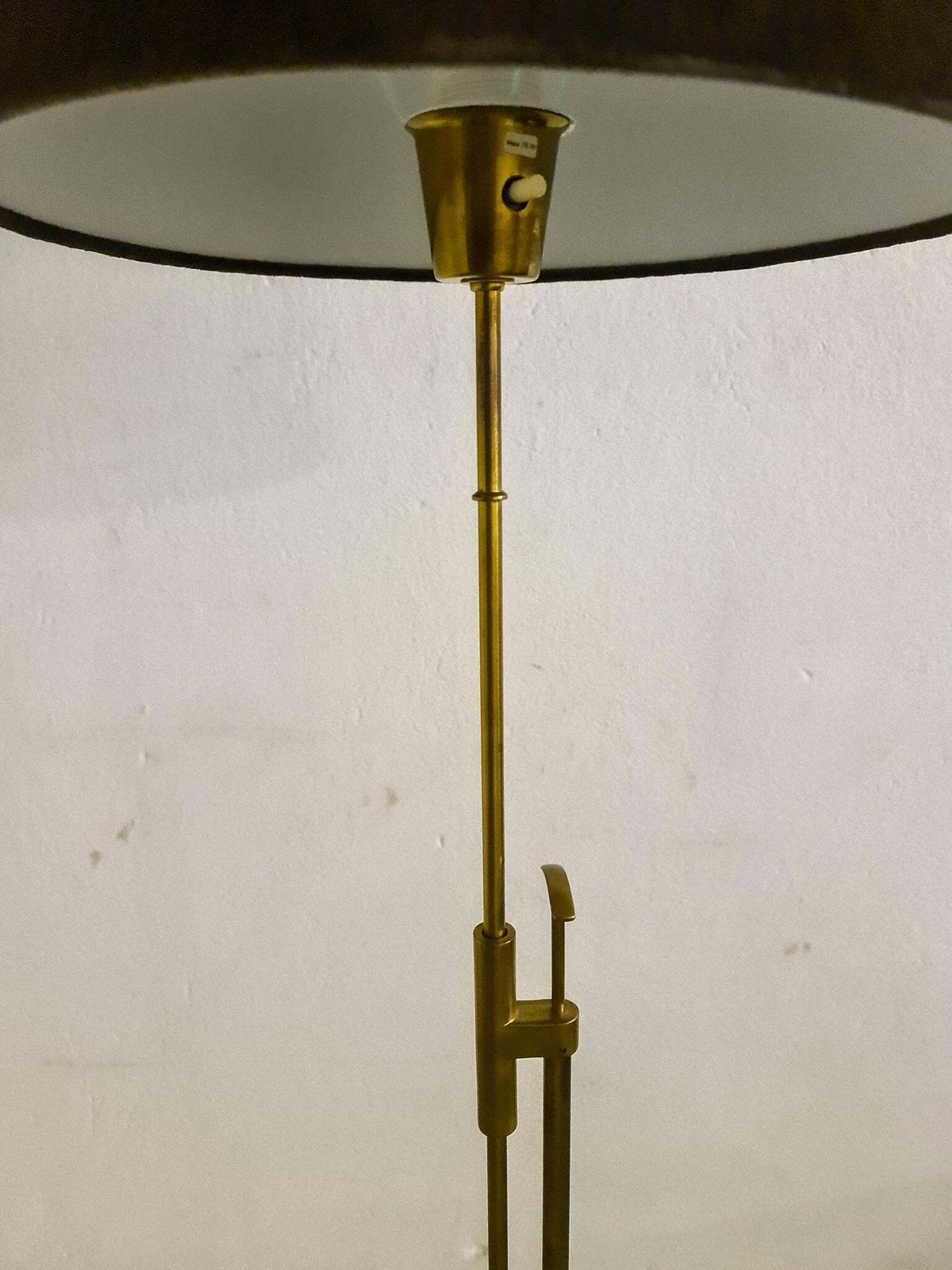 Midcentury Brass Floor Lamp Falkenbergs Belysning, Sweden, 1960s photo vintage