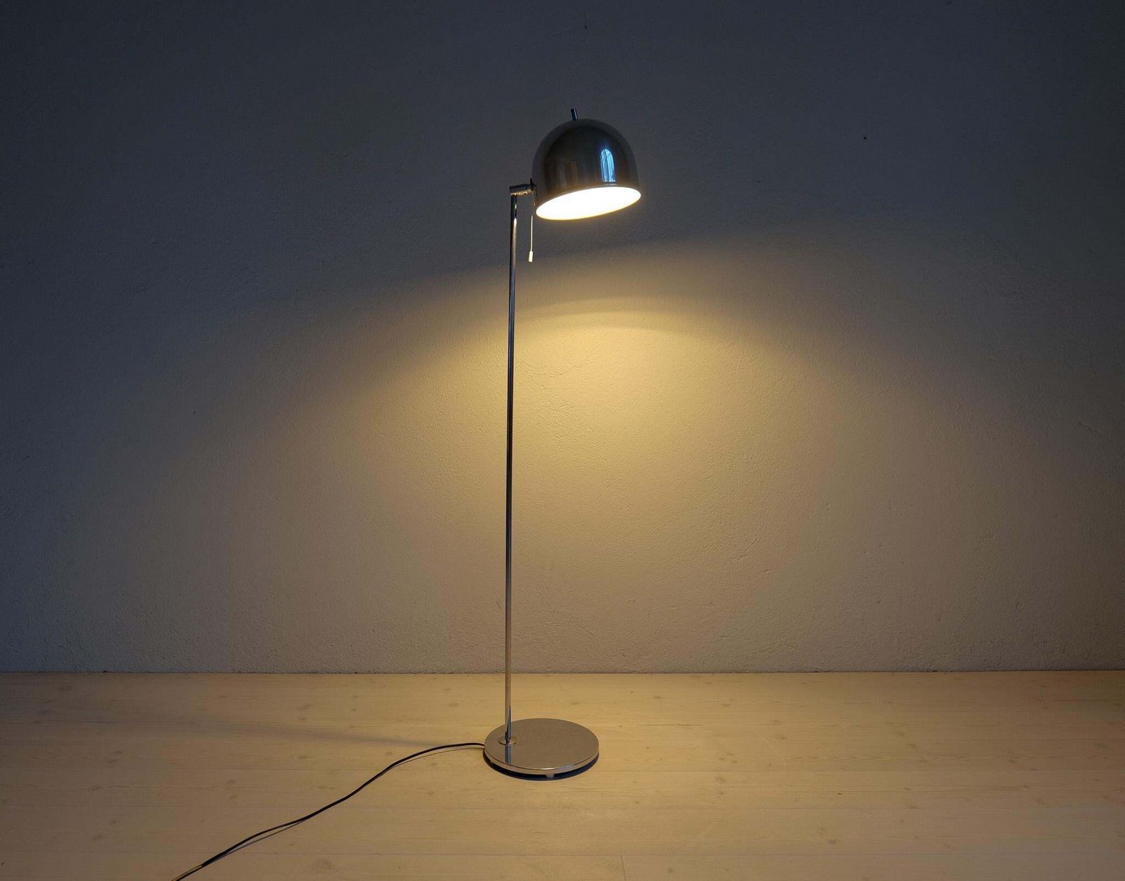 2138.0 Midcentury Modern Floor Lamp In Chrome, Model G 075, Bergboms, Sweden, 1960s photo