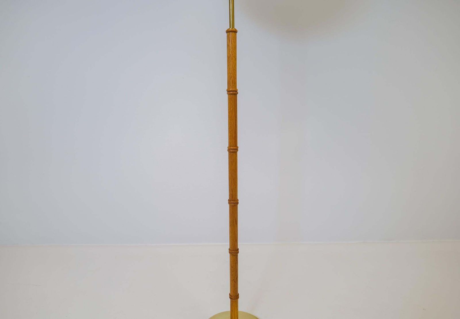 photo furniture Midcentury Floor Lamp Brass And Oak Falkenbergs Belysning, Sweden, 1960s