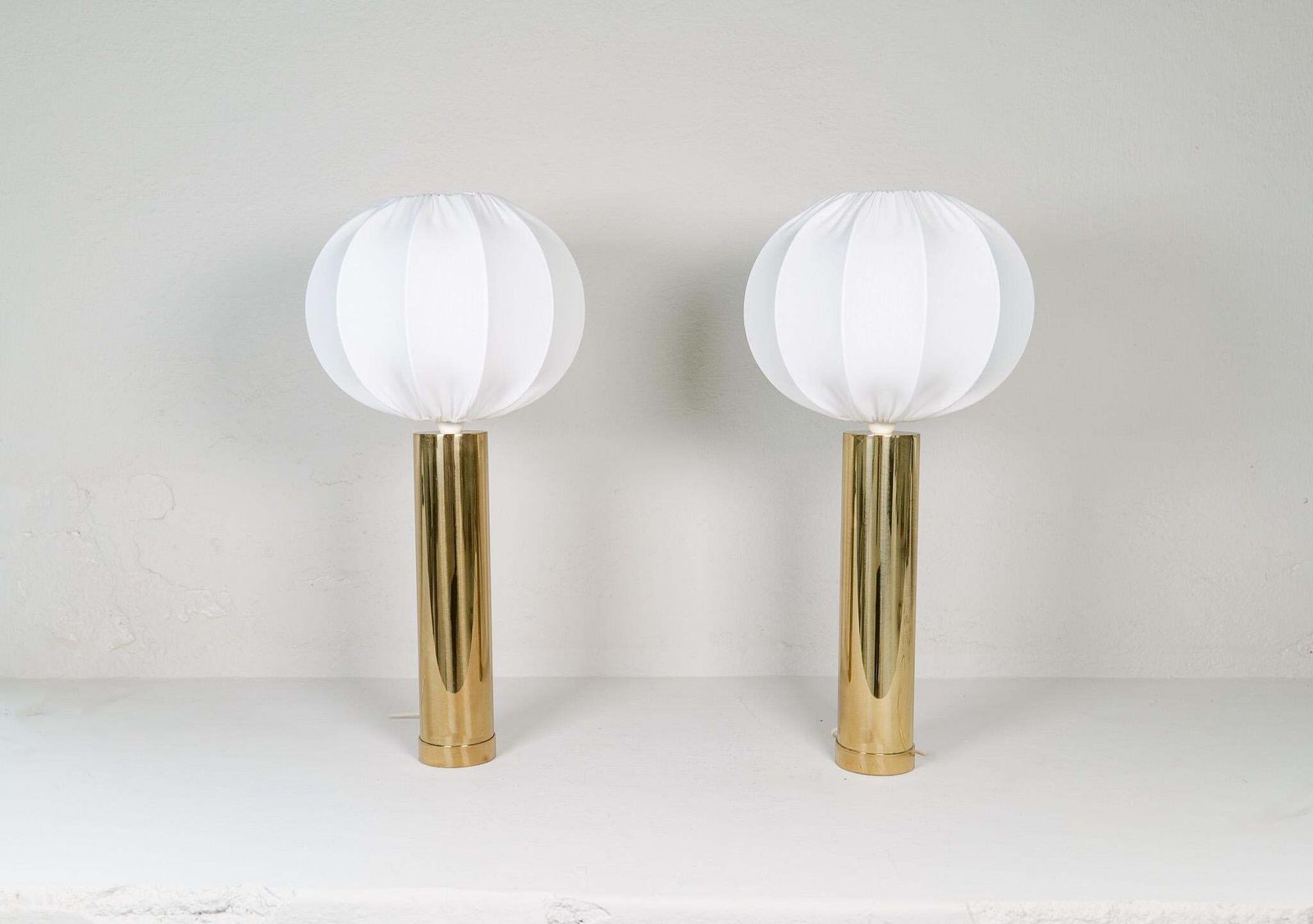 Midcentury Pair Of Large Brass Bergboms B 010 Table Lamps, 1960s, Sweden photo 3292.0