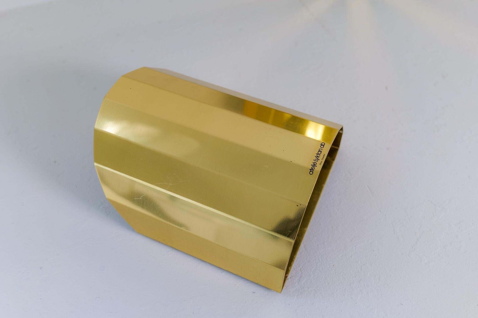 Mid Century Modern Pair Of Brass Sconces Atelje Lyktan Sweden 1970s photo vinterior