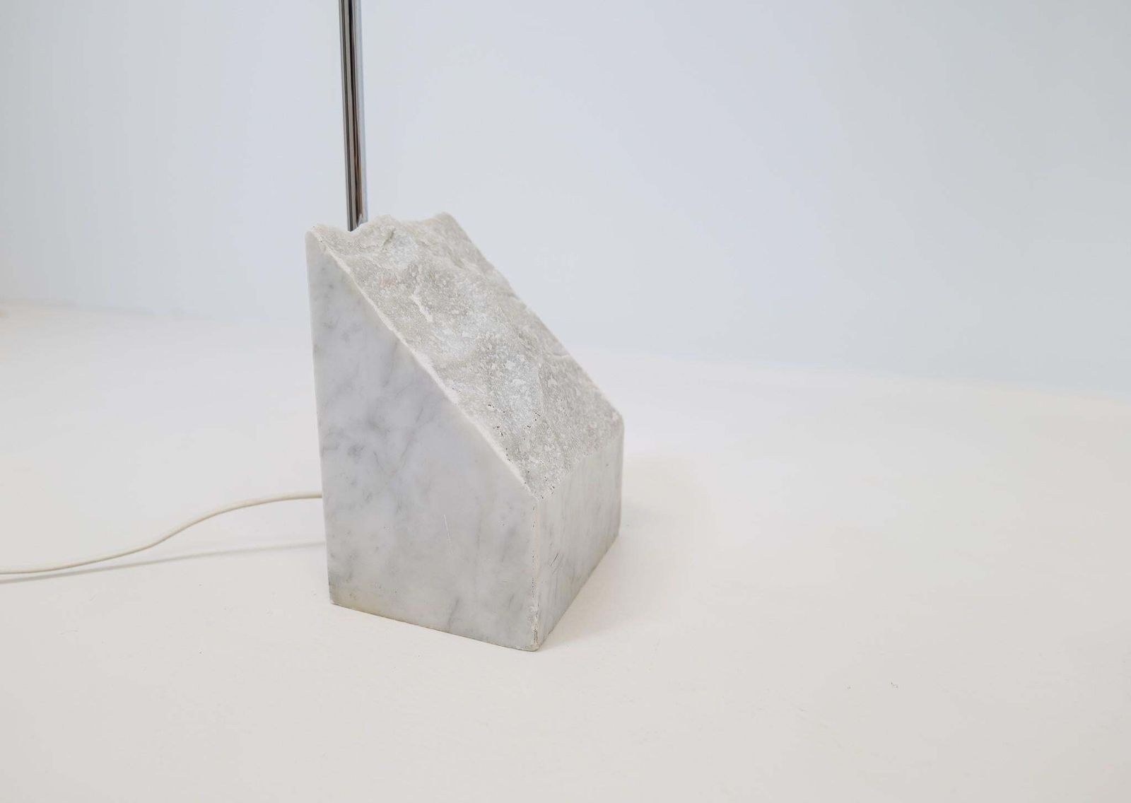 photo furniture Mid Century Pair Of Bergboms Marble And Steel Floor Lamps, 1970s, Sweden