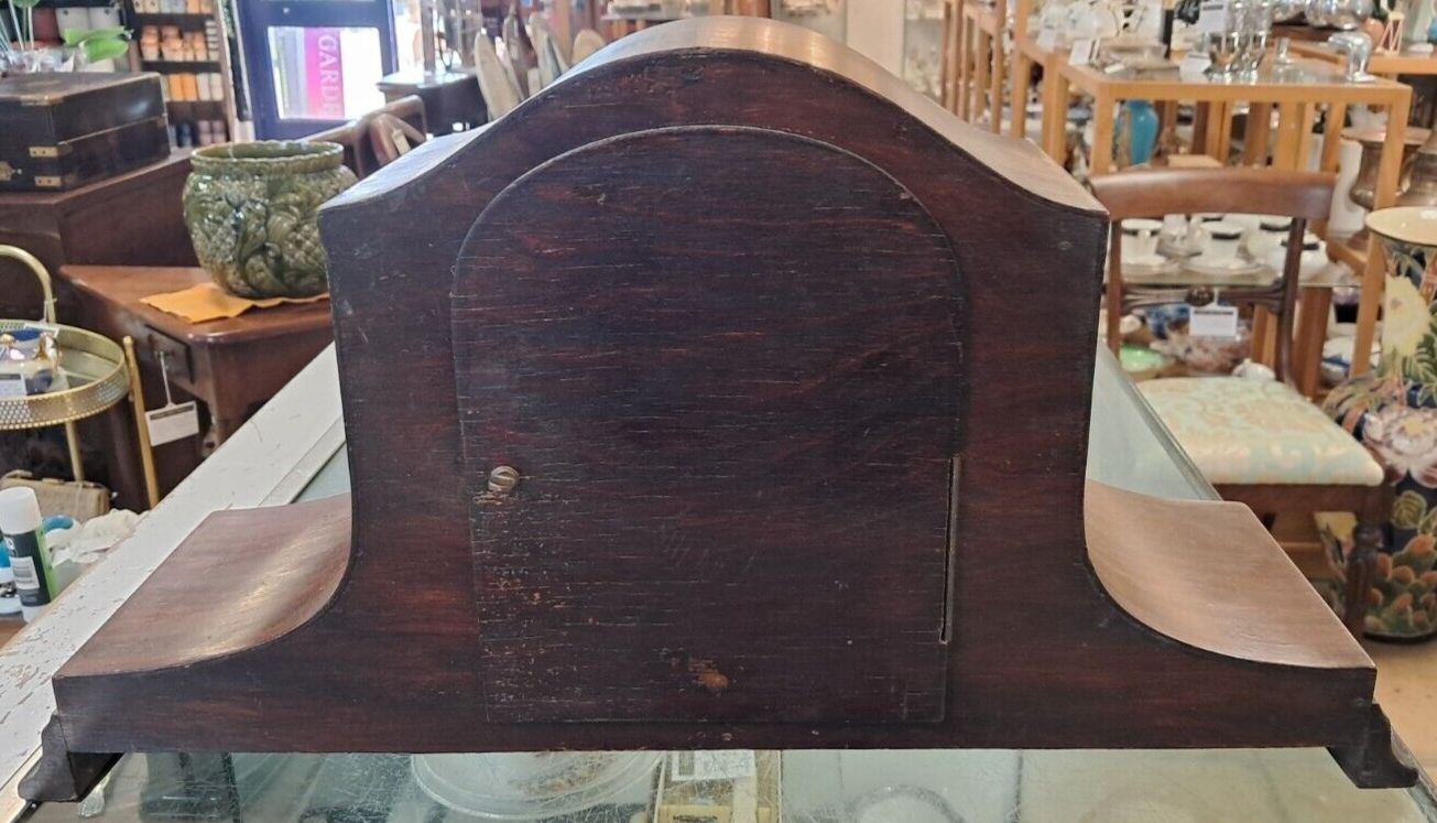 Vintage Inlaid Mahogany Napolean Mantle Clock, Early 20th Century photo 125.0