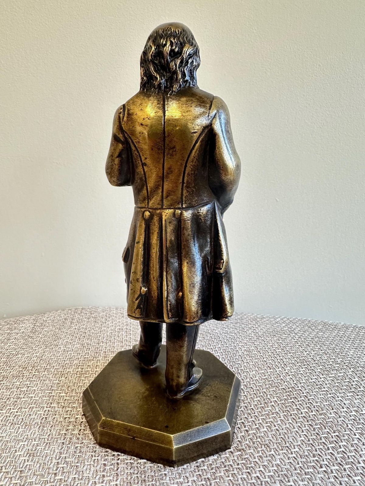 French Antique Bronze Man Statue, Pierre Jean Beranger Balladeer Figurine, Music Historian Gift photo 241.0