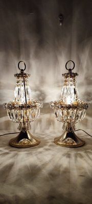 Crystal Table Lamps, Spain, 1980s, Set Of 2 photo vintage