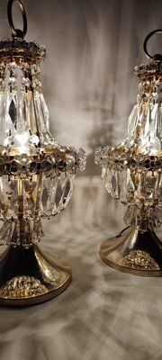 photo furniture Crystal Table Lamps, Spain, 1980s, Set Of 2