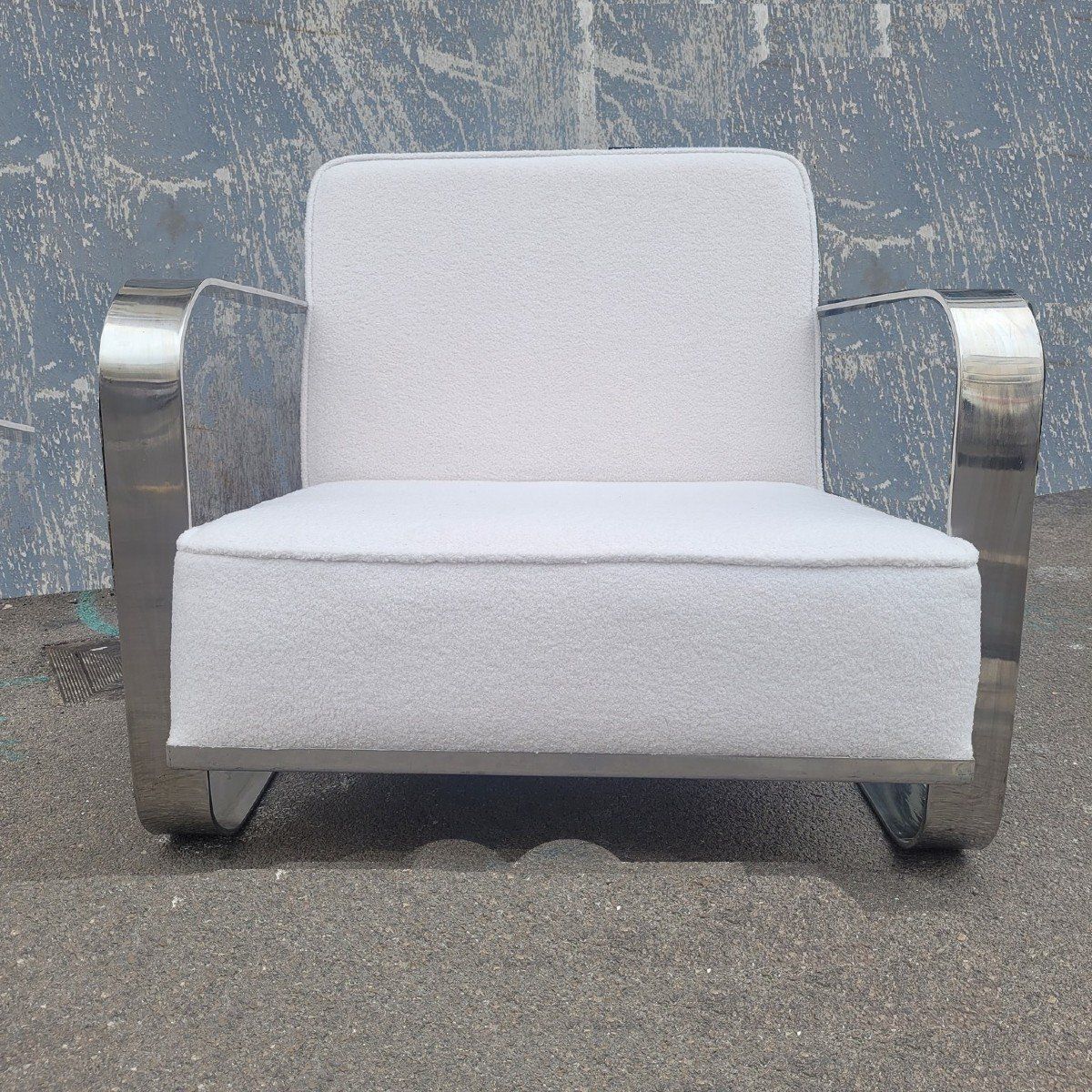 Ralph Lauren, Chrome Plated Metal Armchair, 20th Century photo furniture