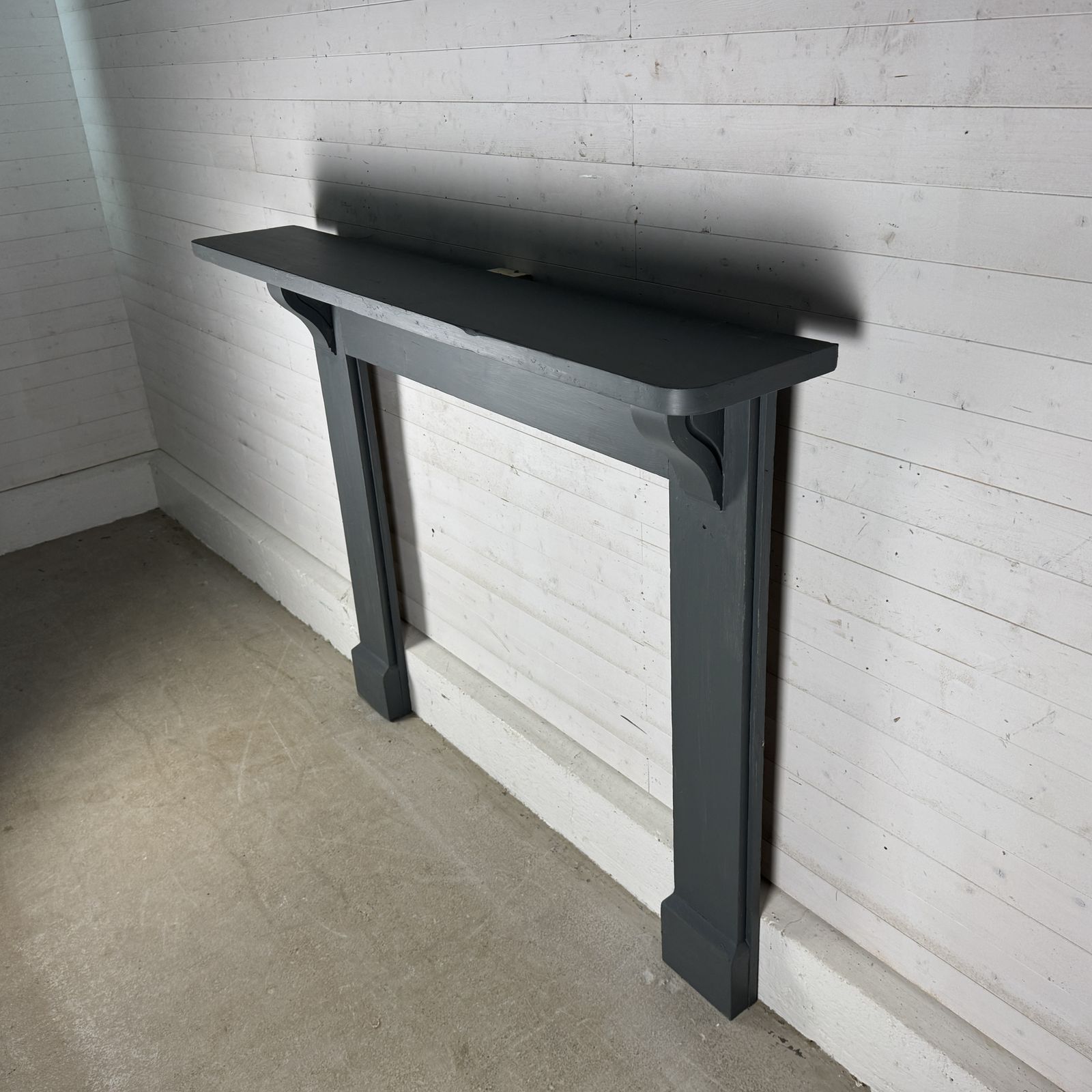Simple Reclaimed Victorian Painted Pine Fire Surround photo Home Fixtures