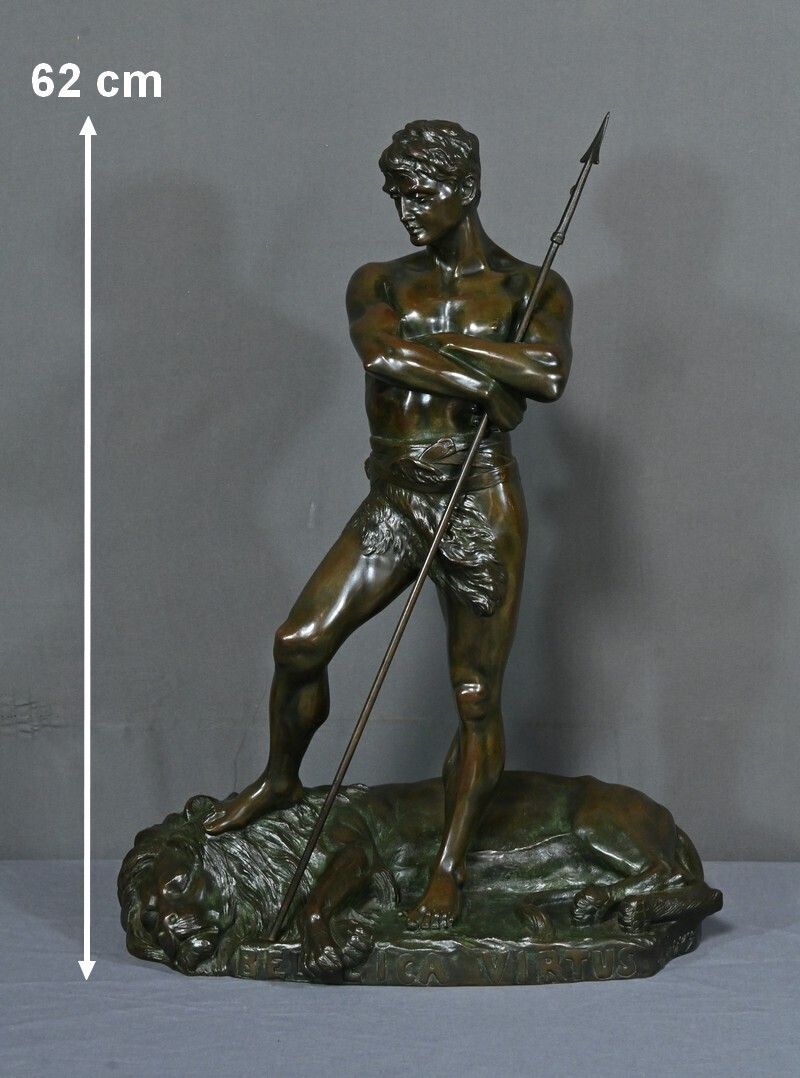Important Bronze “The Lion Hunter” By H. Fugère – Late 19th Century