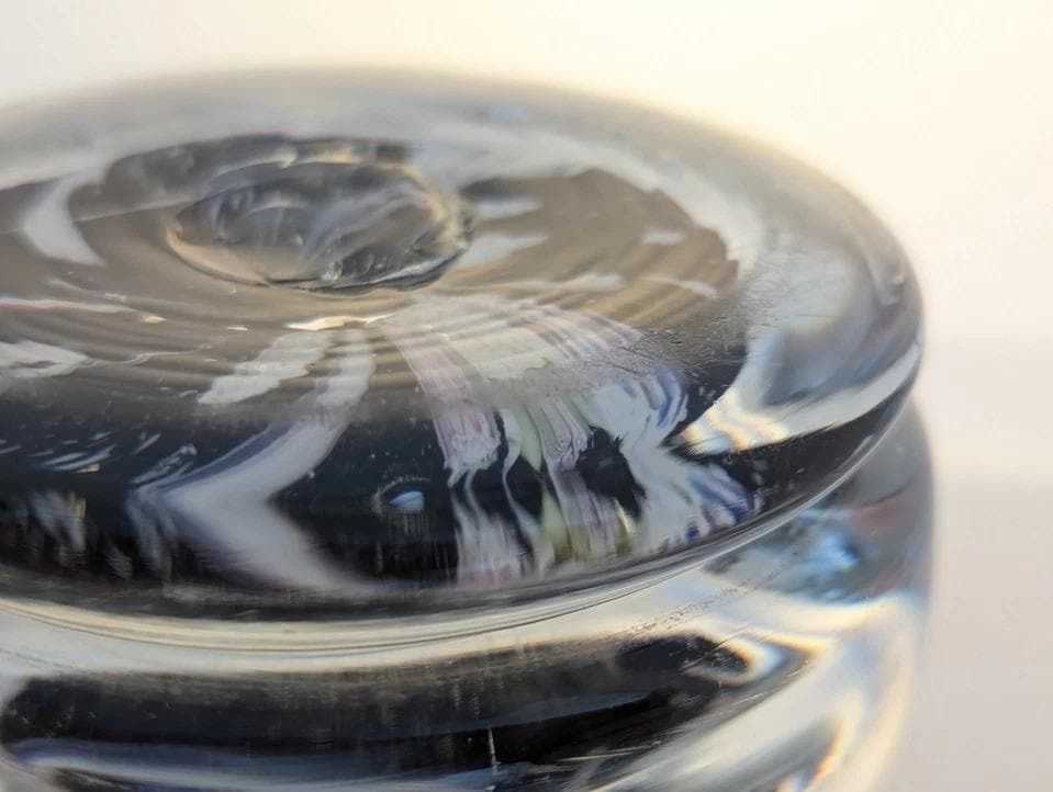 Antique Victorian Glass Inkwell Paperweight By John Walsh photo buy