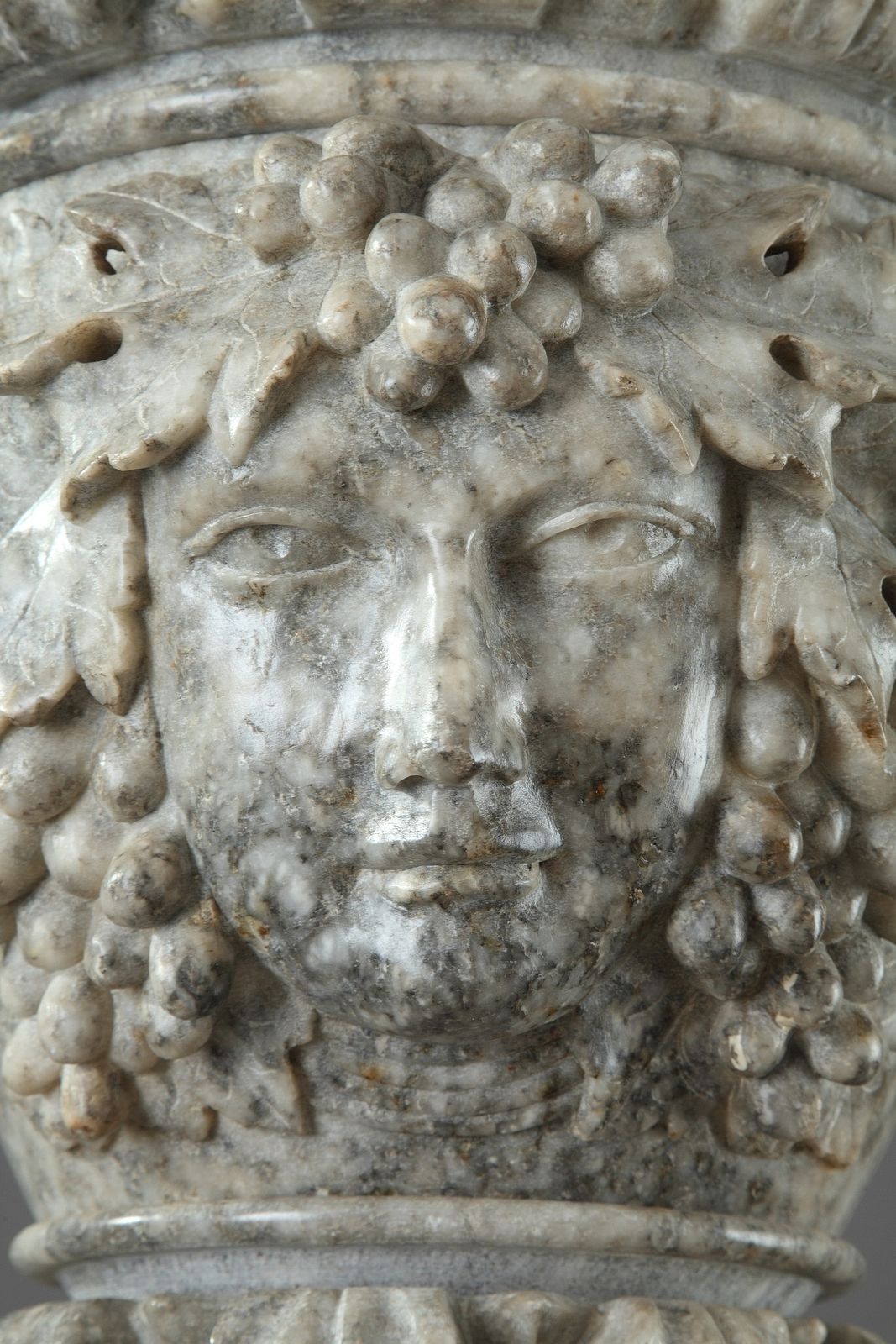 Grand piédestal Louis-Philippe en albâtre avec urne photo Art