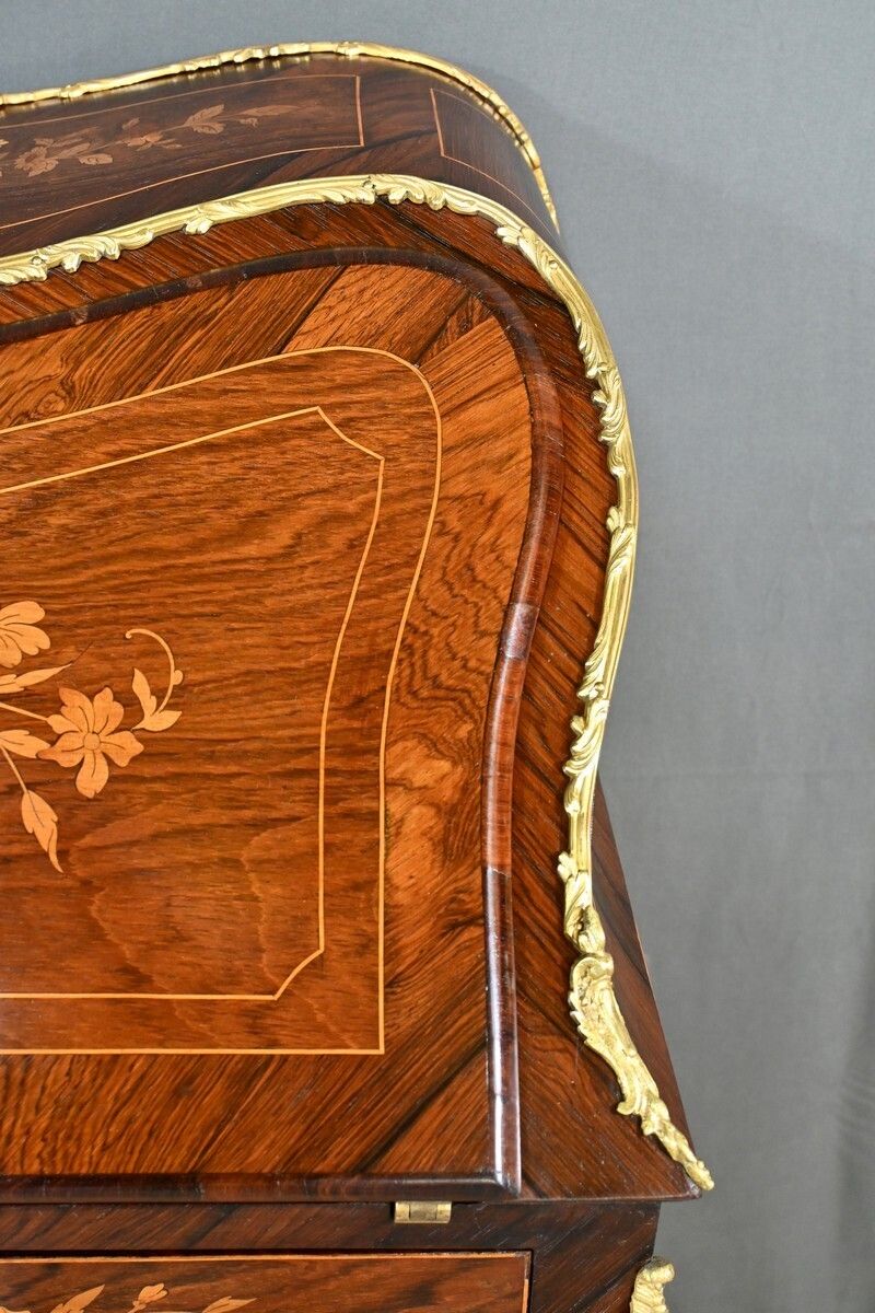 Furniture Rosewood Lady's Desk, Louis XV Style – Part 2 Of The 19th Century photo