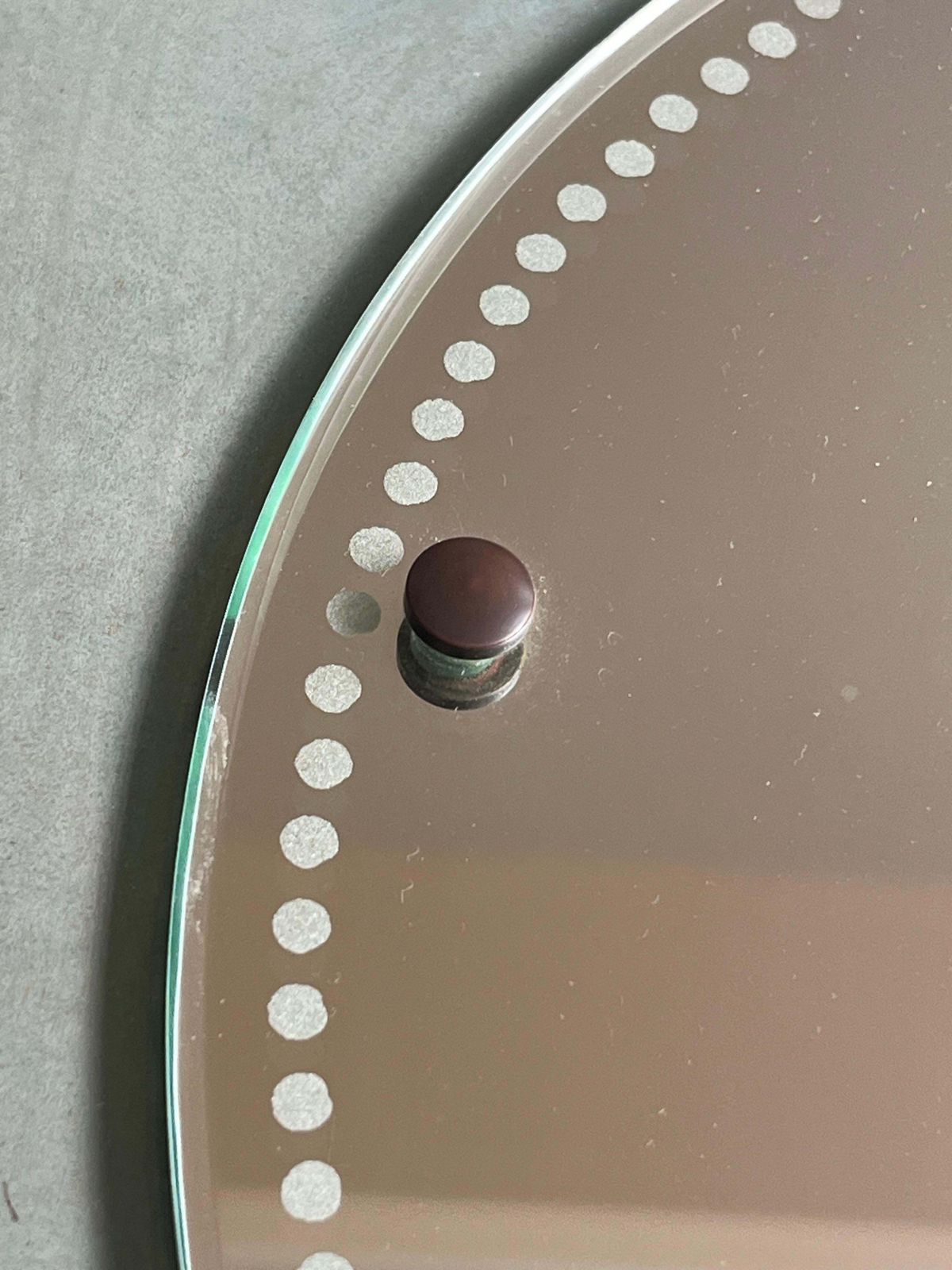 photo furniture Large Spanish Mid Century Hand Painted Glass Wall Mirror, 1950s