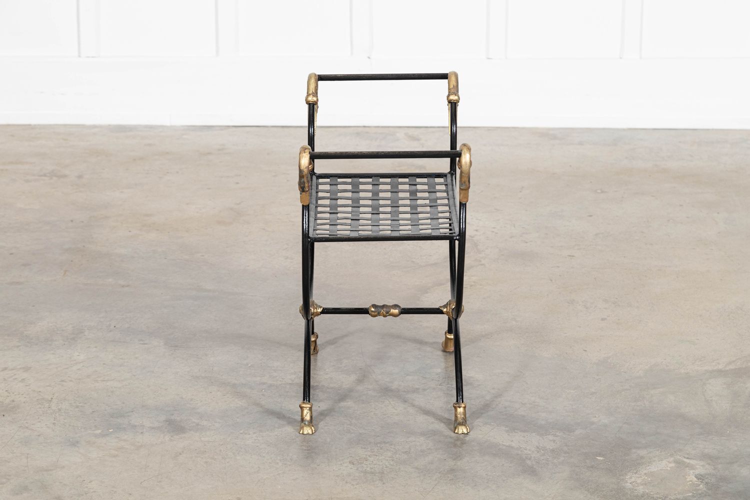 photo for sale Maison Jansen Swan Stool In Empire Style With Paw Feet