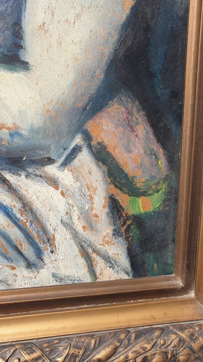 Portrait Of A Woman, Oil On Panel, 20th Century photo buy