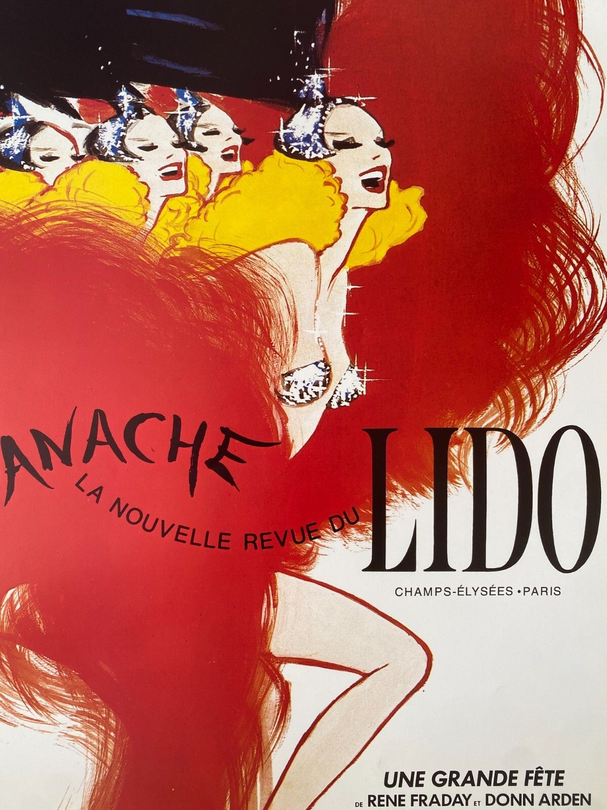 photo furniture René Gruau, 1980s   Lido, Panache   Original Vintage Poster Printed In Offset Lithography   Cm 59 X 40   23,4 X 15,7