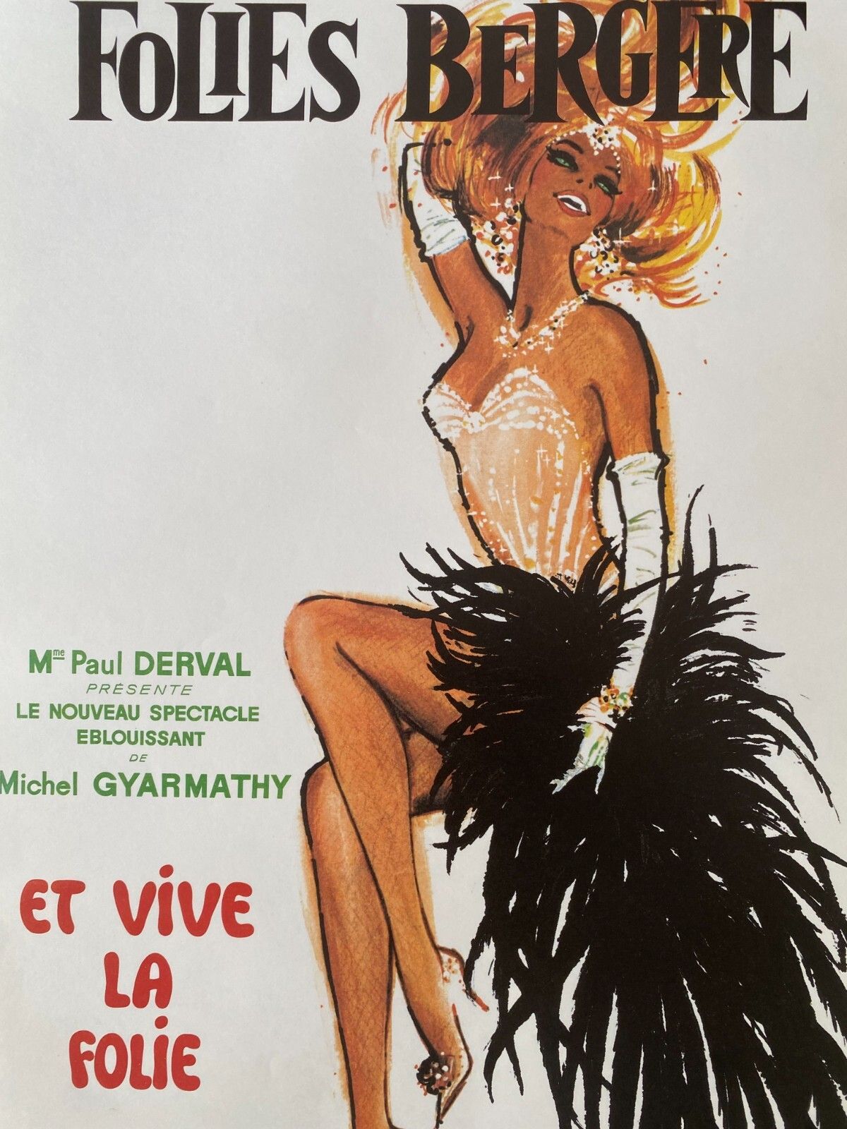 Art Jacques Darnel, 1970s   Pour Le Centenaire Des Folies Bergere   Original Vintage Poster Printed In Offset Lithography   C.A. Cm 60 X 40   23,6 X 15,7 photo