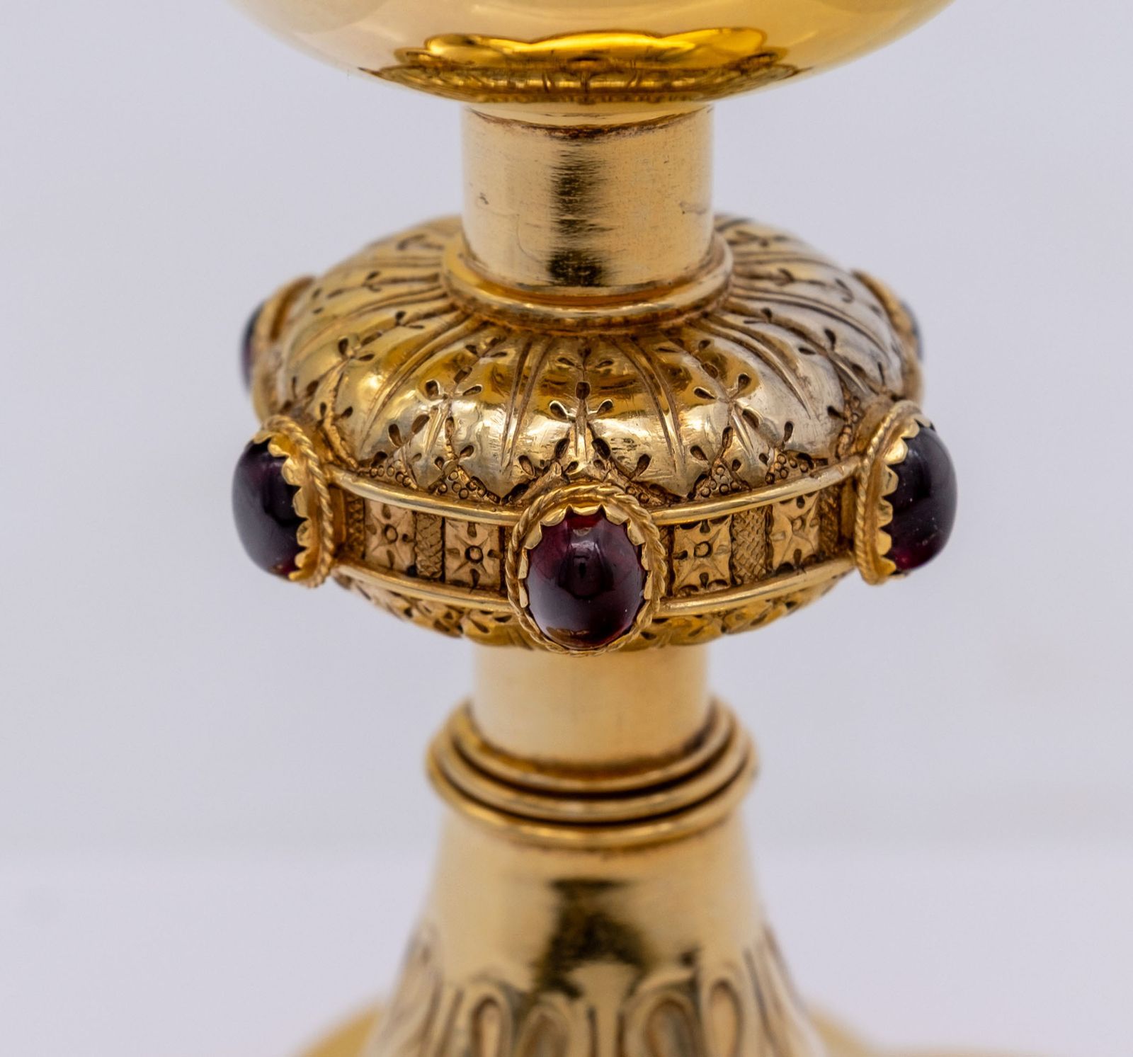 Gothic Revival Sterling Silver Gilt & Stone Set Chalice By Carl Krall London 1892 photo buy